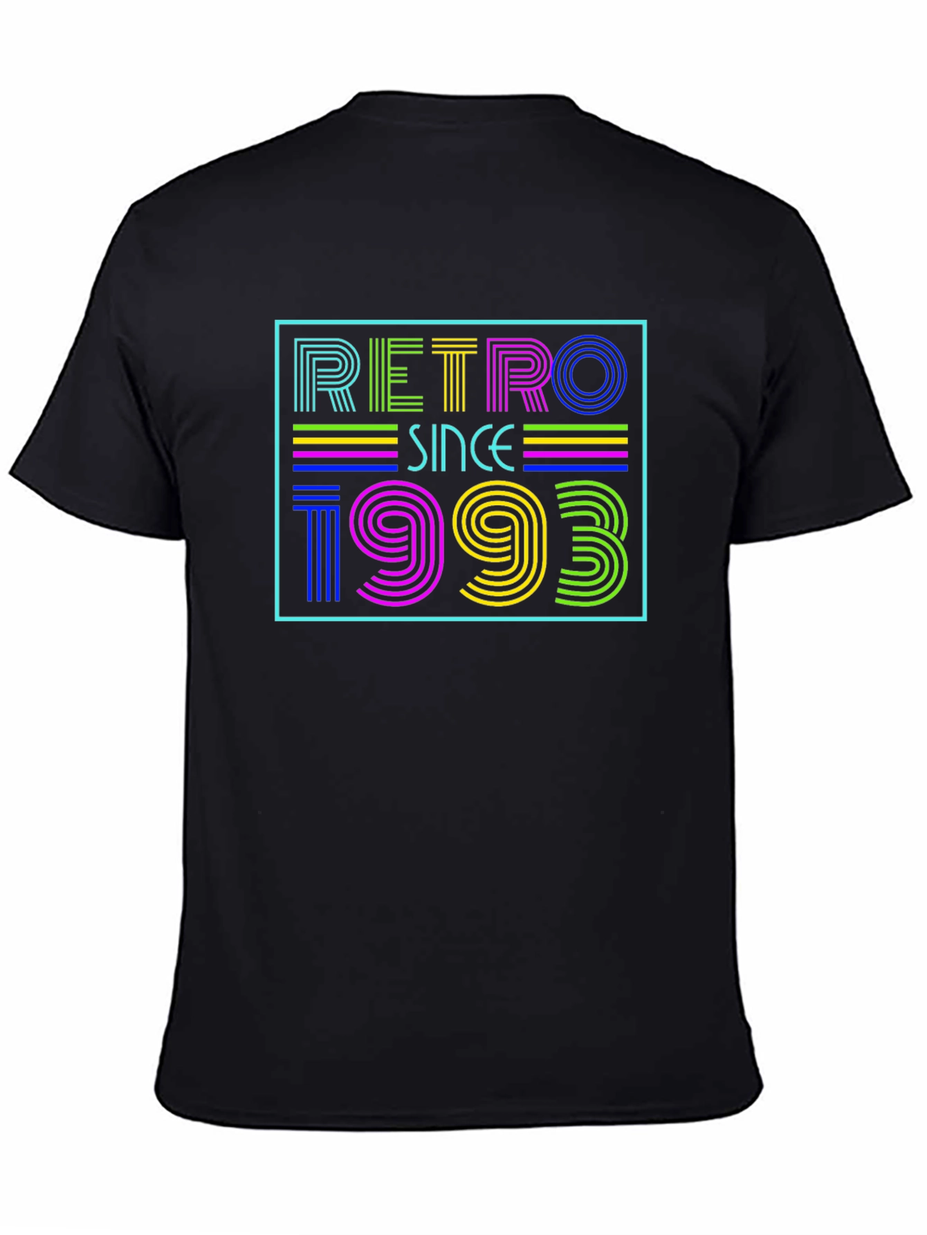 Retro Since 1993 Graphic Tee - Black Cotton Blend