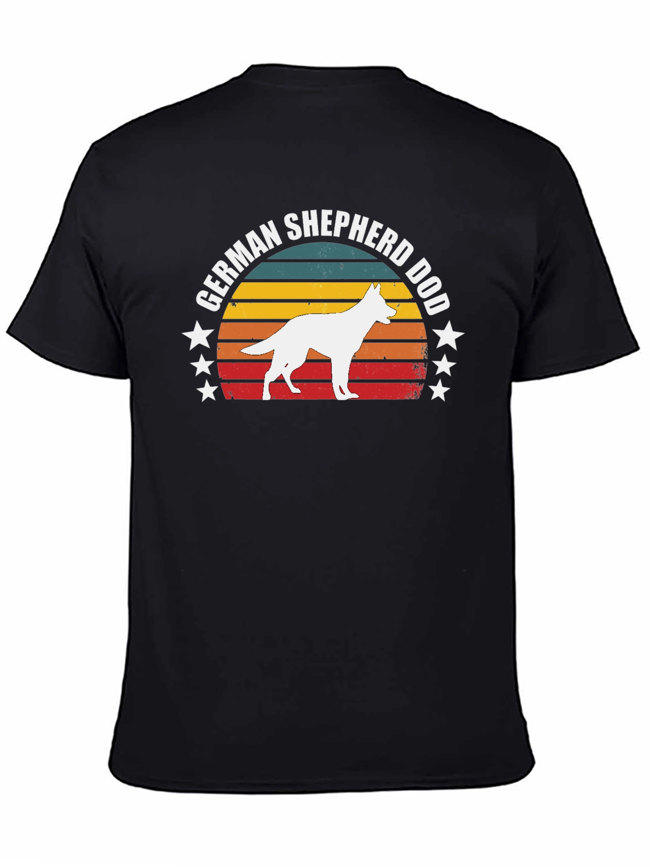 German Shepherd Dog Retro Sunset T-Shirt