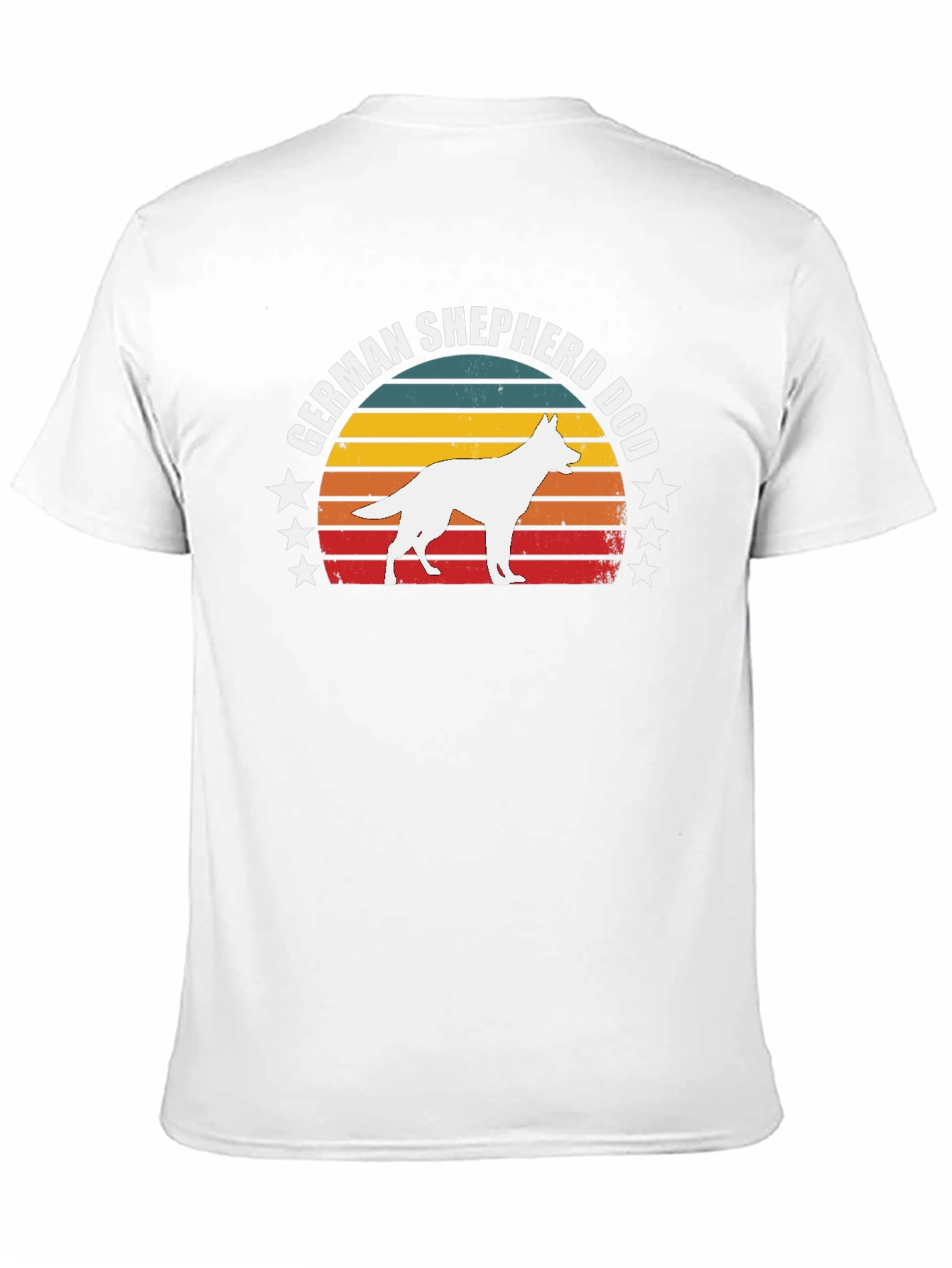 German Shepherd Dog Retro Sunset T-Shirt