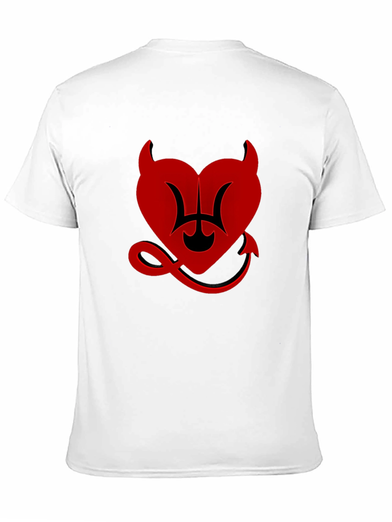 Devil Heart Graphic Tee - Black Cotton T-Shirt