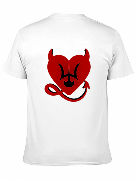 Devil Heart Graphic Tee - Black Cotton T-Shirt