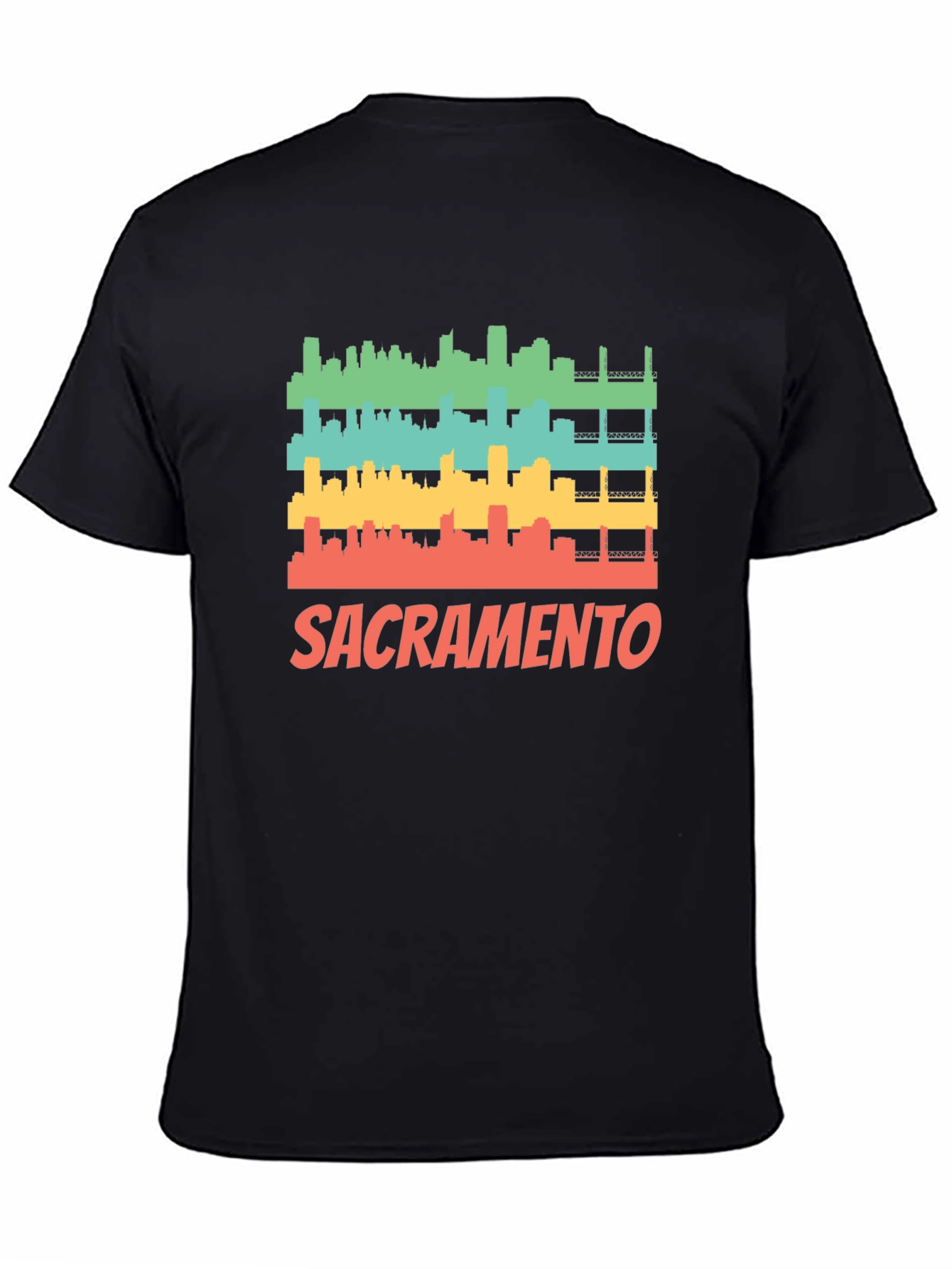 Sacramento Cityscape Retro Graphic Tee