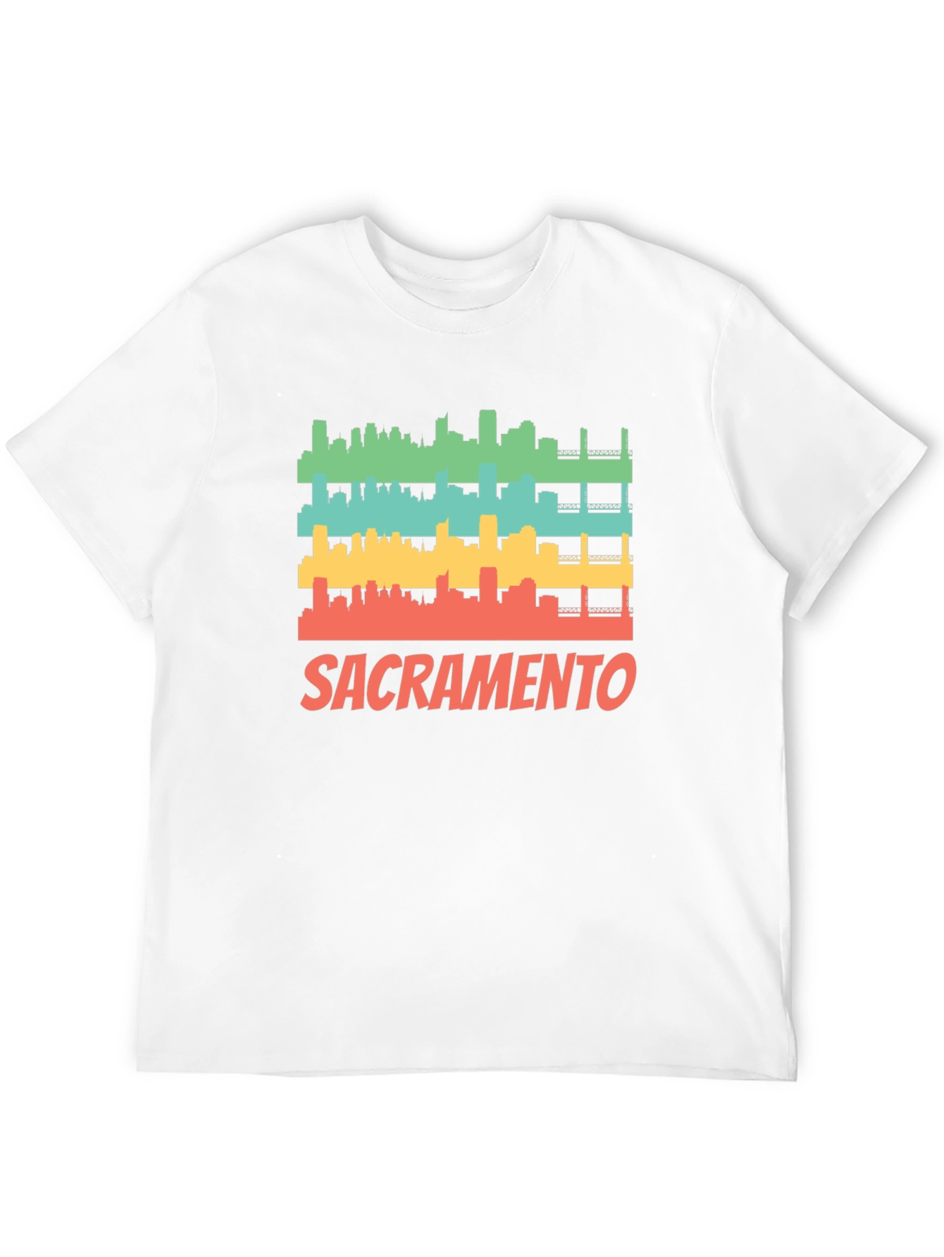 Sacramento Cityscape Retro Graphic Tee