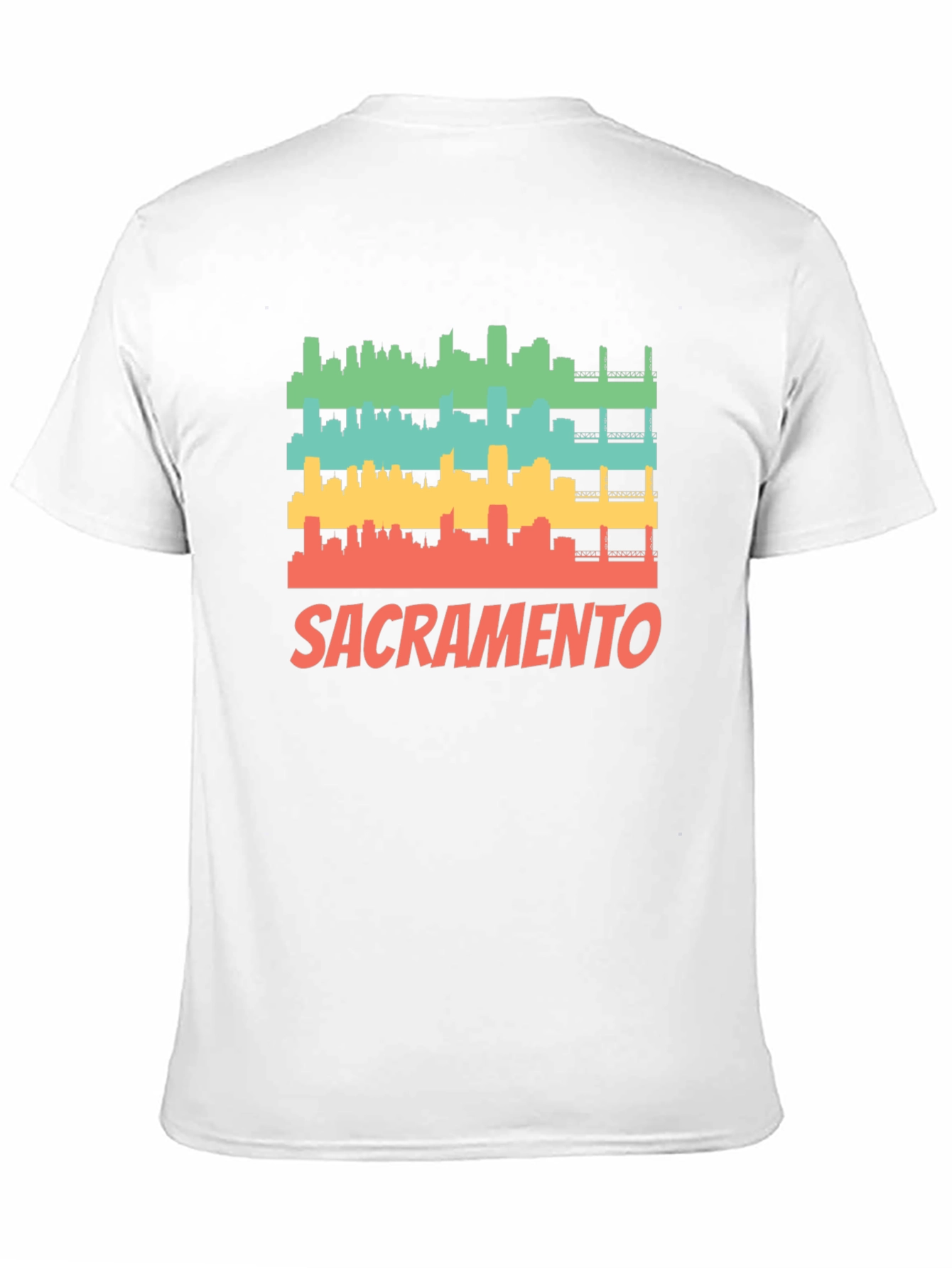 Sacramento Cityscape Retro Graphic Tee