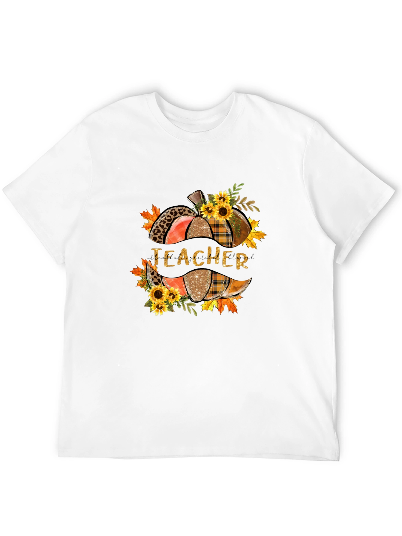 Teacher Fall Pumpkin Graphic T-Shirt