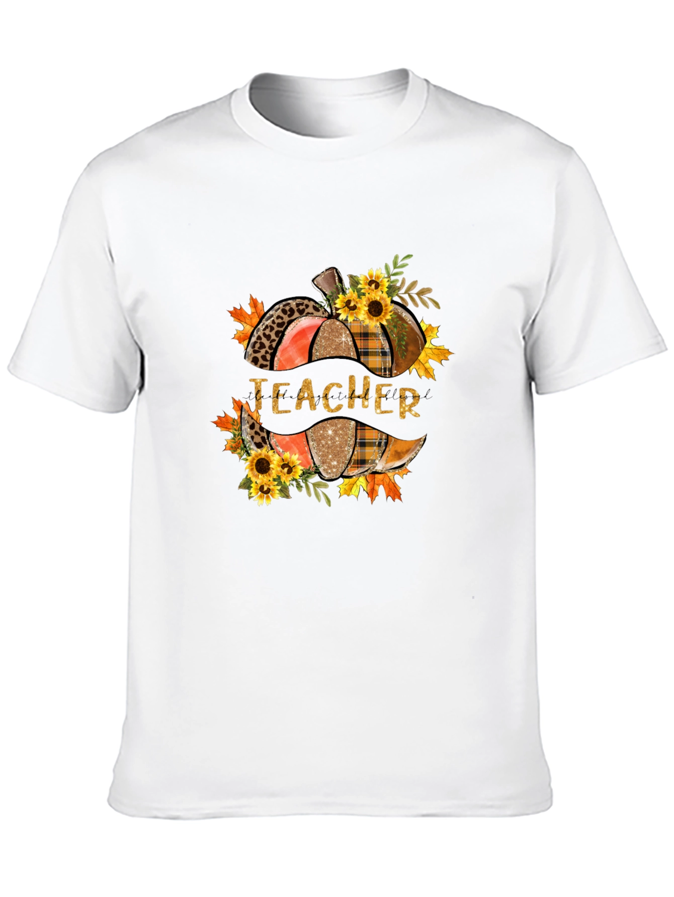 Teacher Fall Pumpkin Graphic T-Shirt