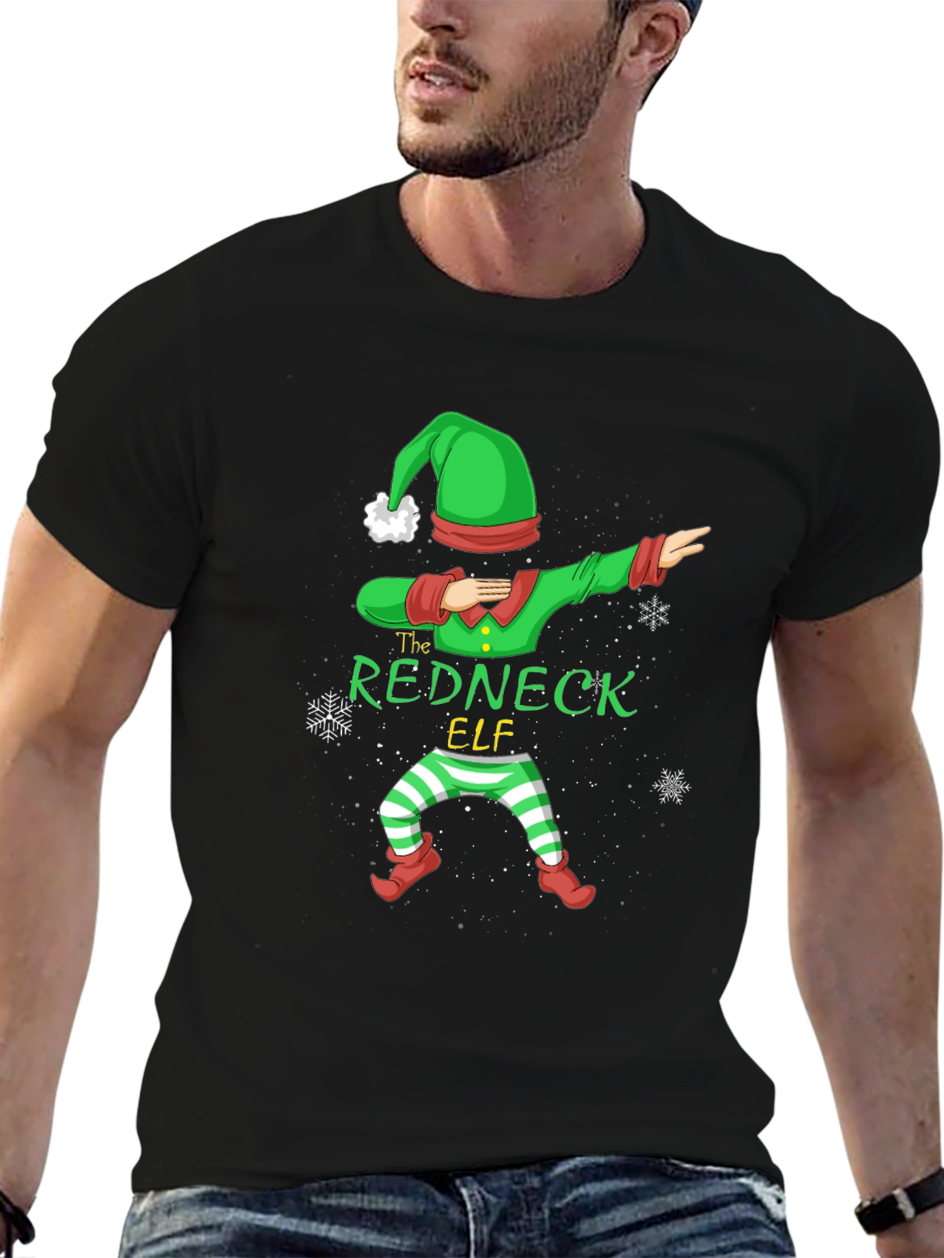 Redneck Elf Dabbing Graphic Tee