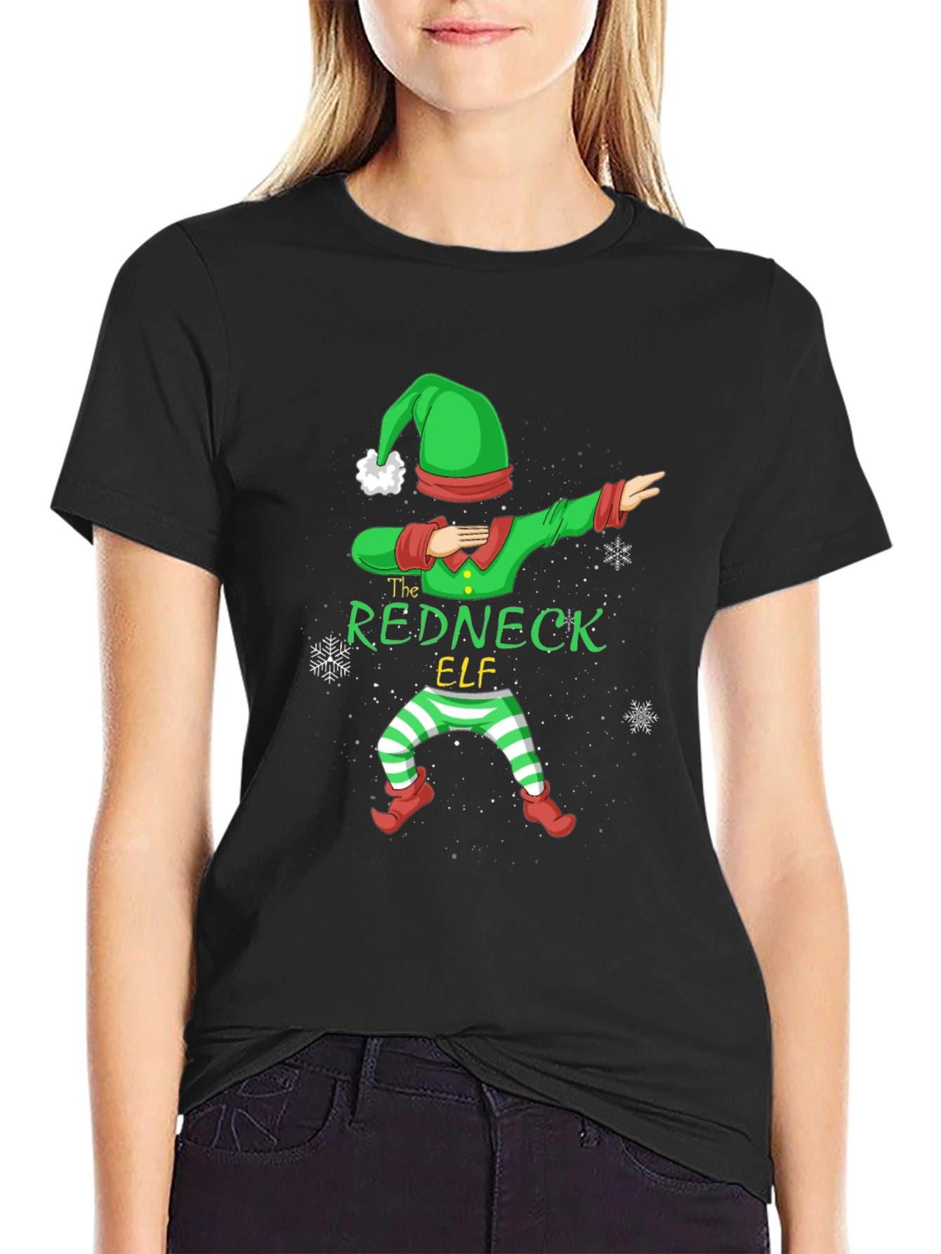 Redneck Elf Dabbing Graphic Tee