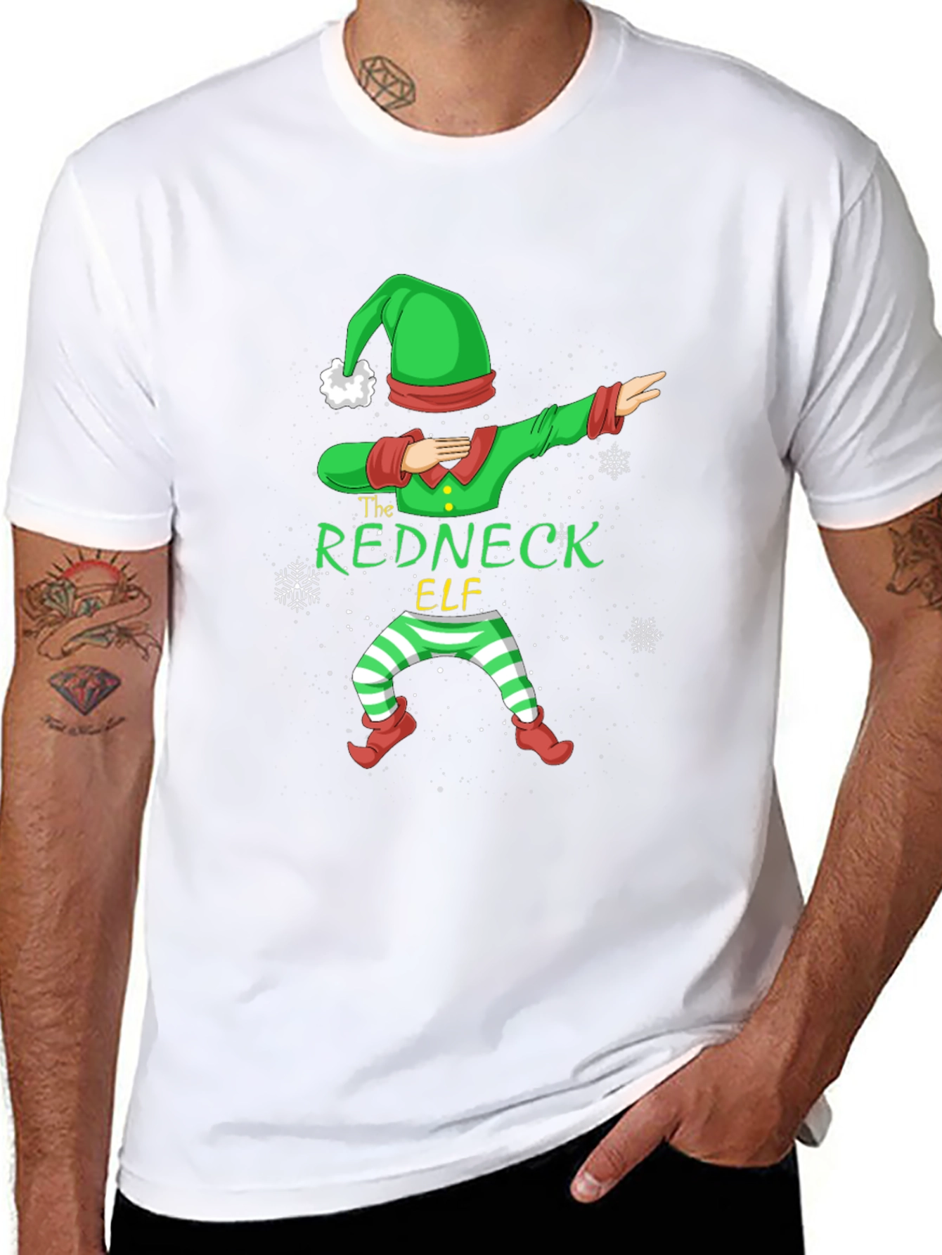 Redneck Elf Dabbing Graphic Tee