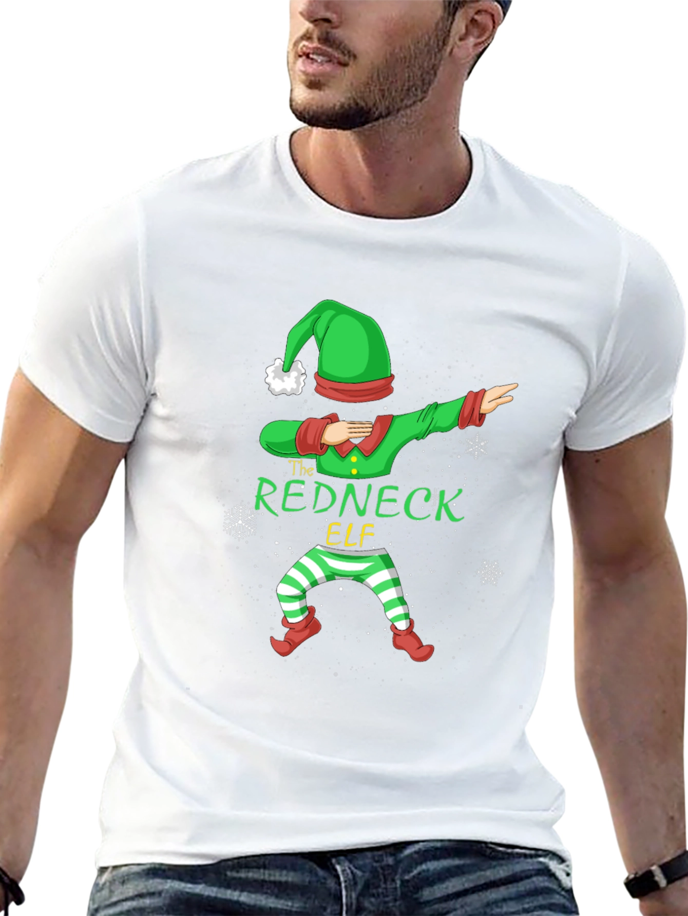 Redneck Elf Dabbing Graphic Tee