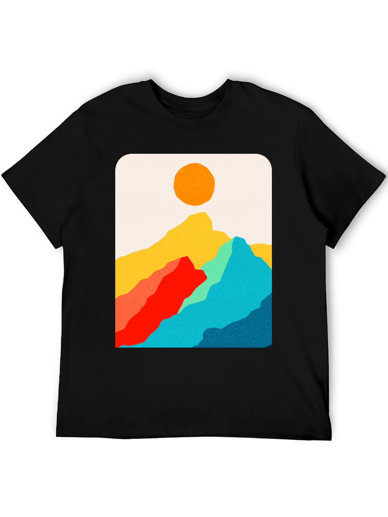 Mountain Vista Graphic Tee - Modern Art Print