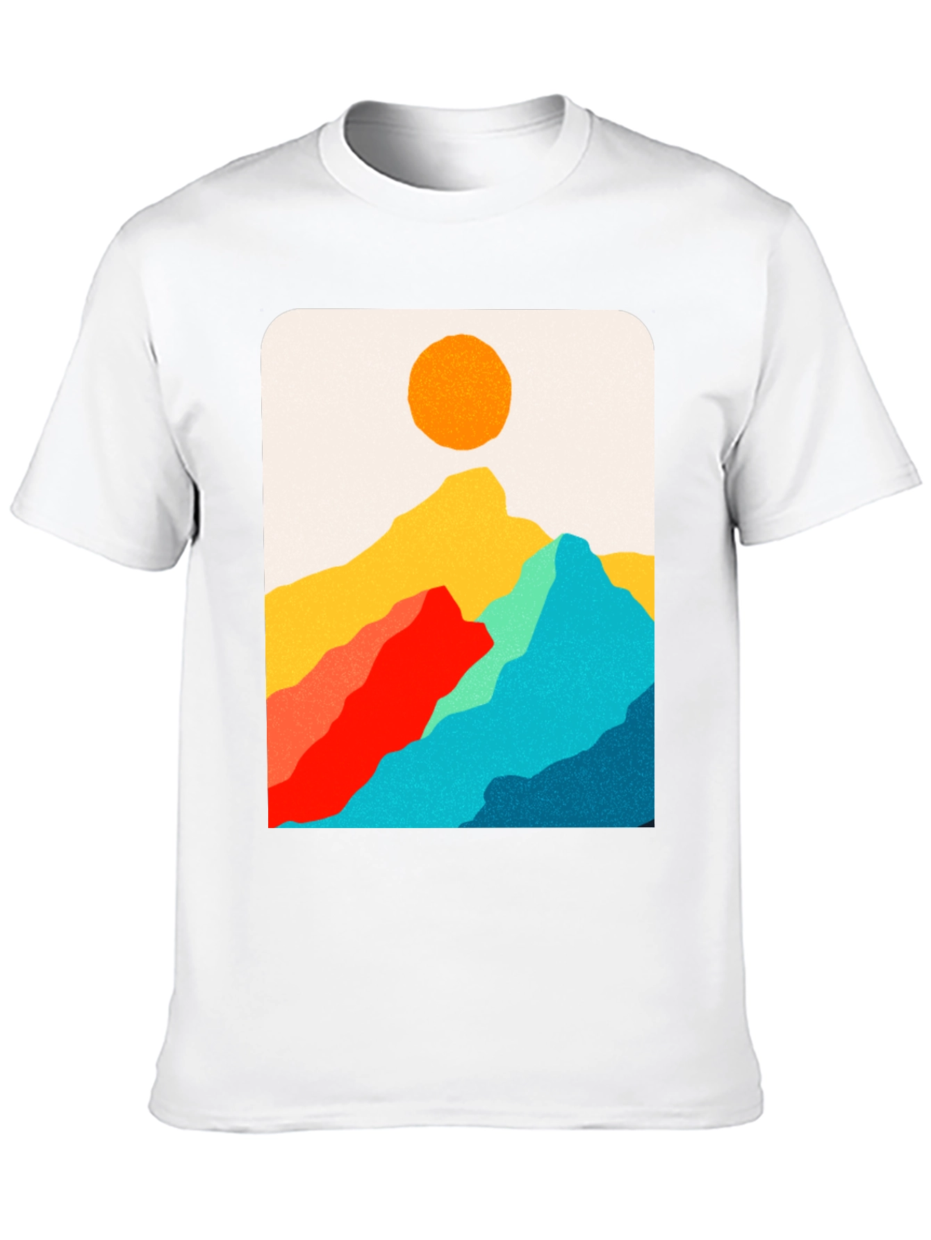 Mountain Vista Graphic Tee - Modern Art Print