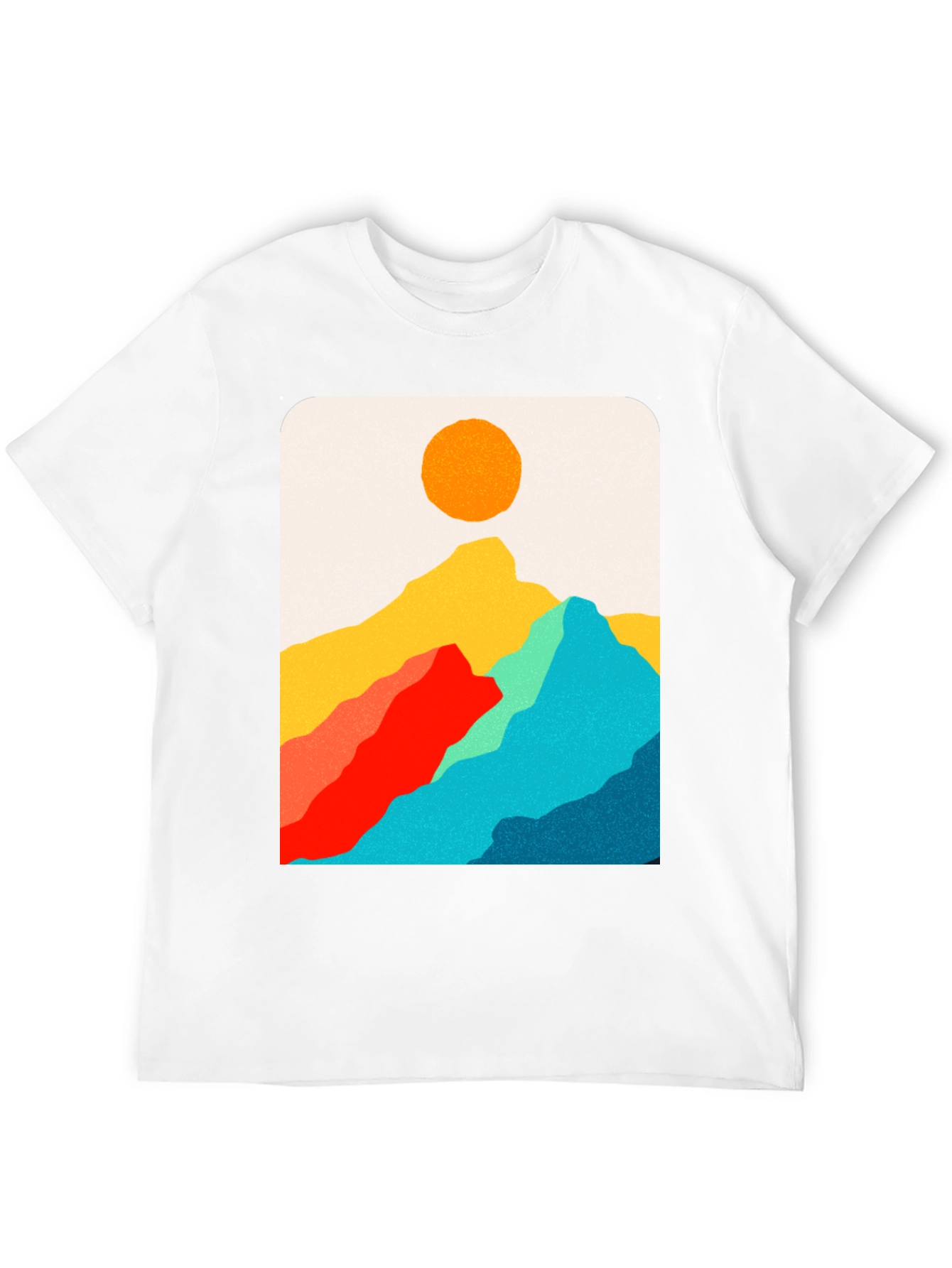 Mountain Vista Graphic Tee - Modern Art Print