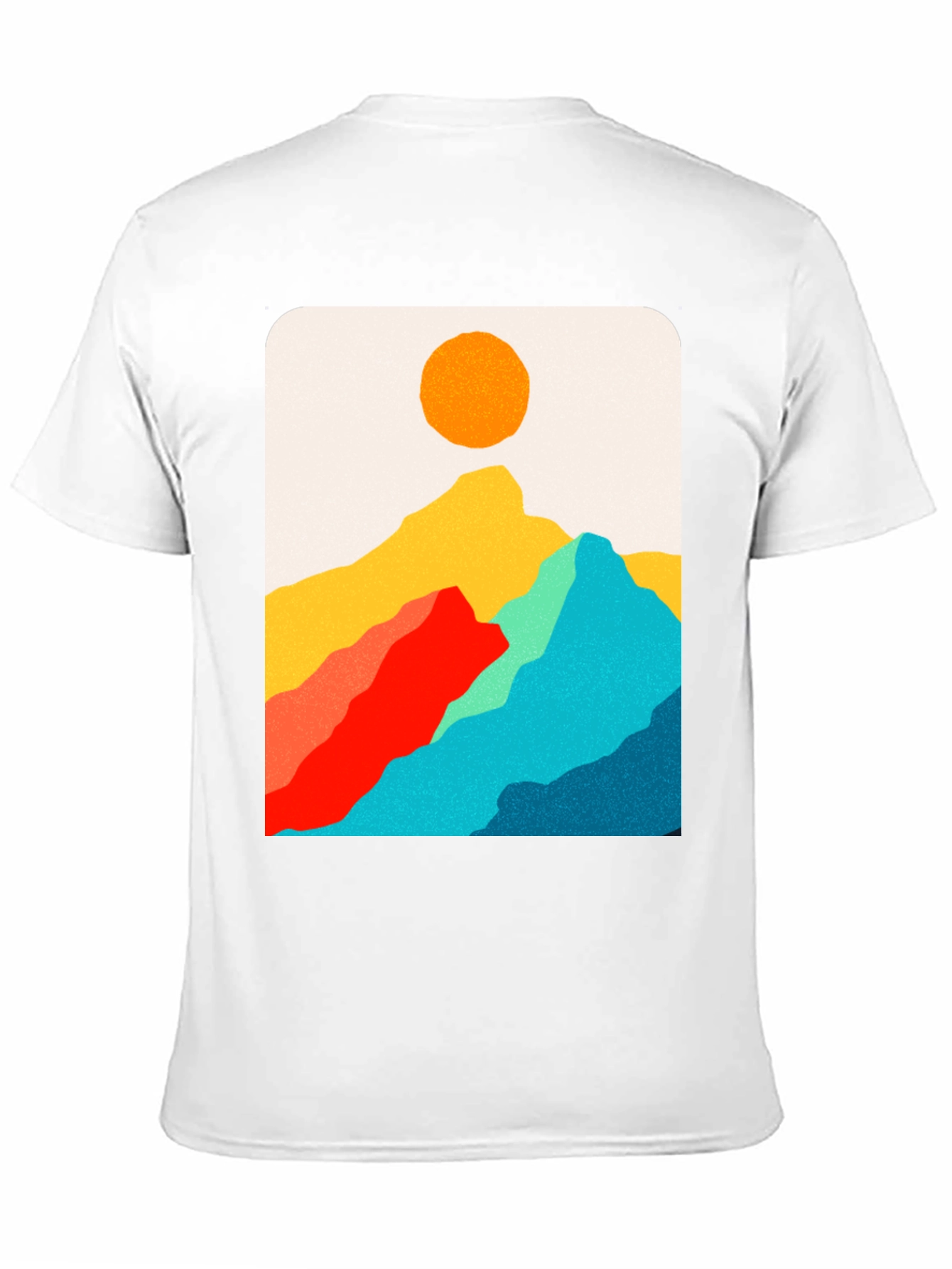 Mountain Vista Graphic Tee - Modern Art Print