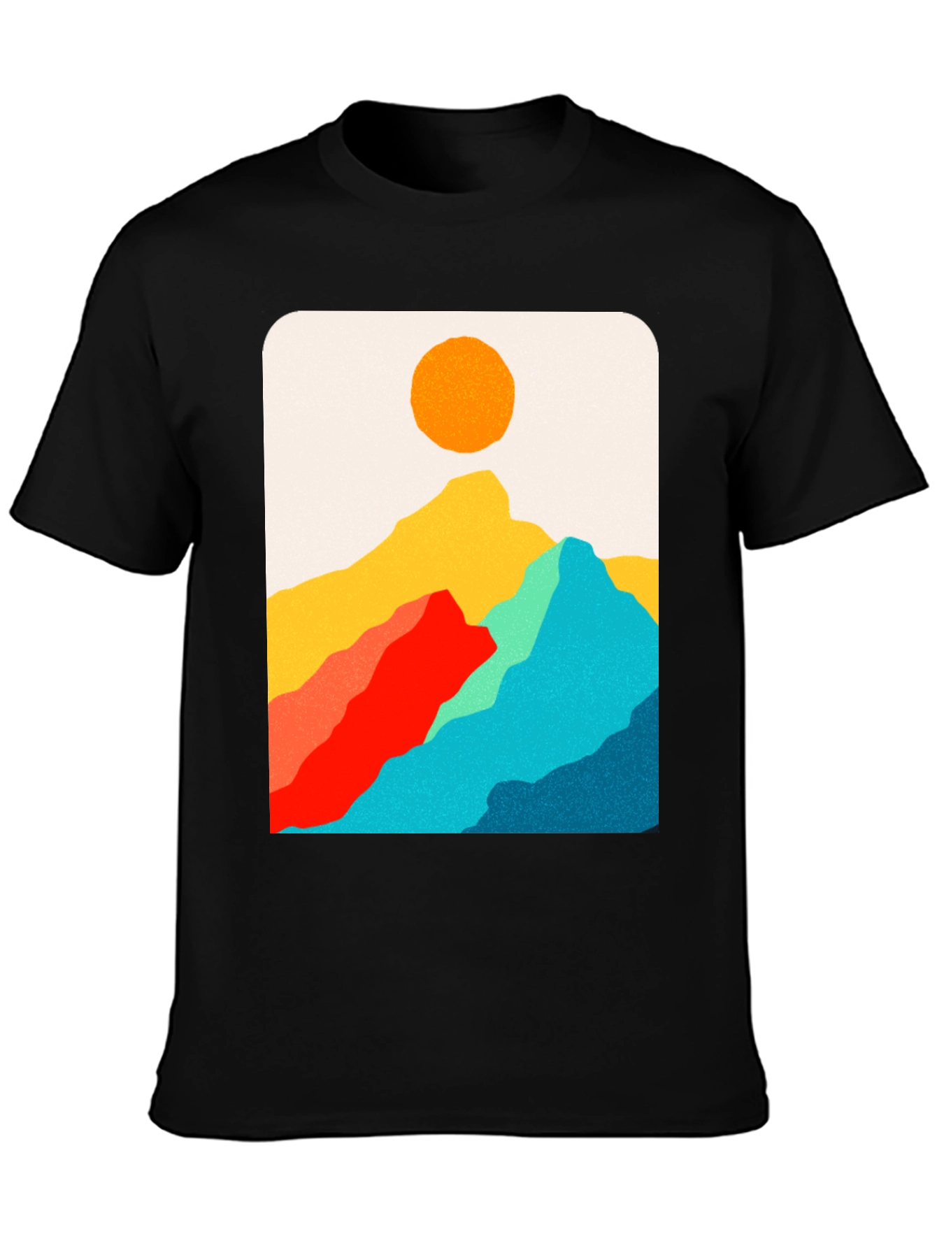 Mountain Vista Graphic Tee - Modern Art Print