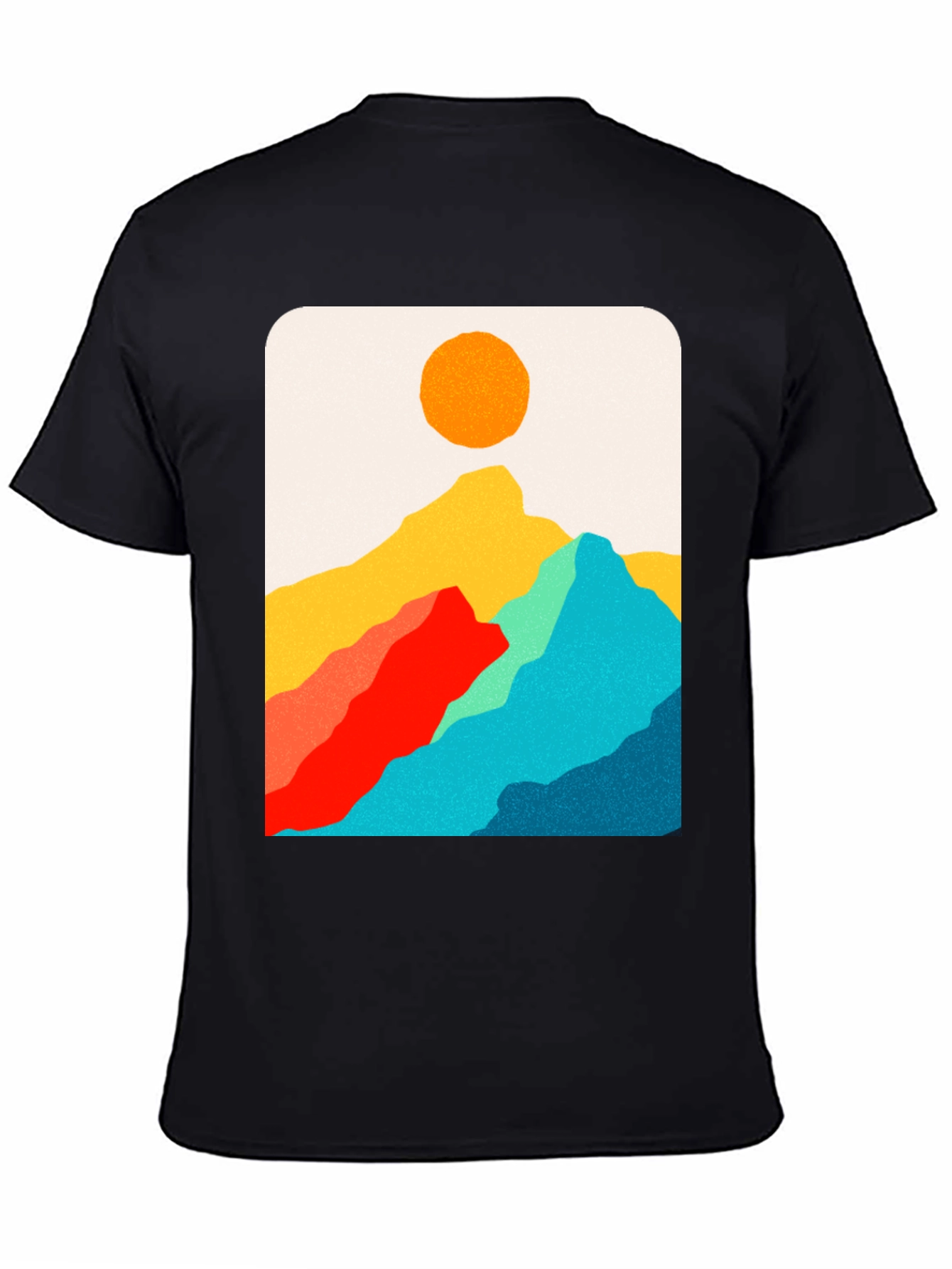 Mountain Vista Graphic Tee - Modern Art Print