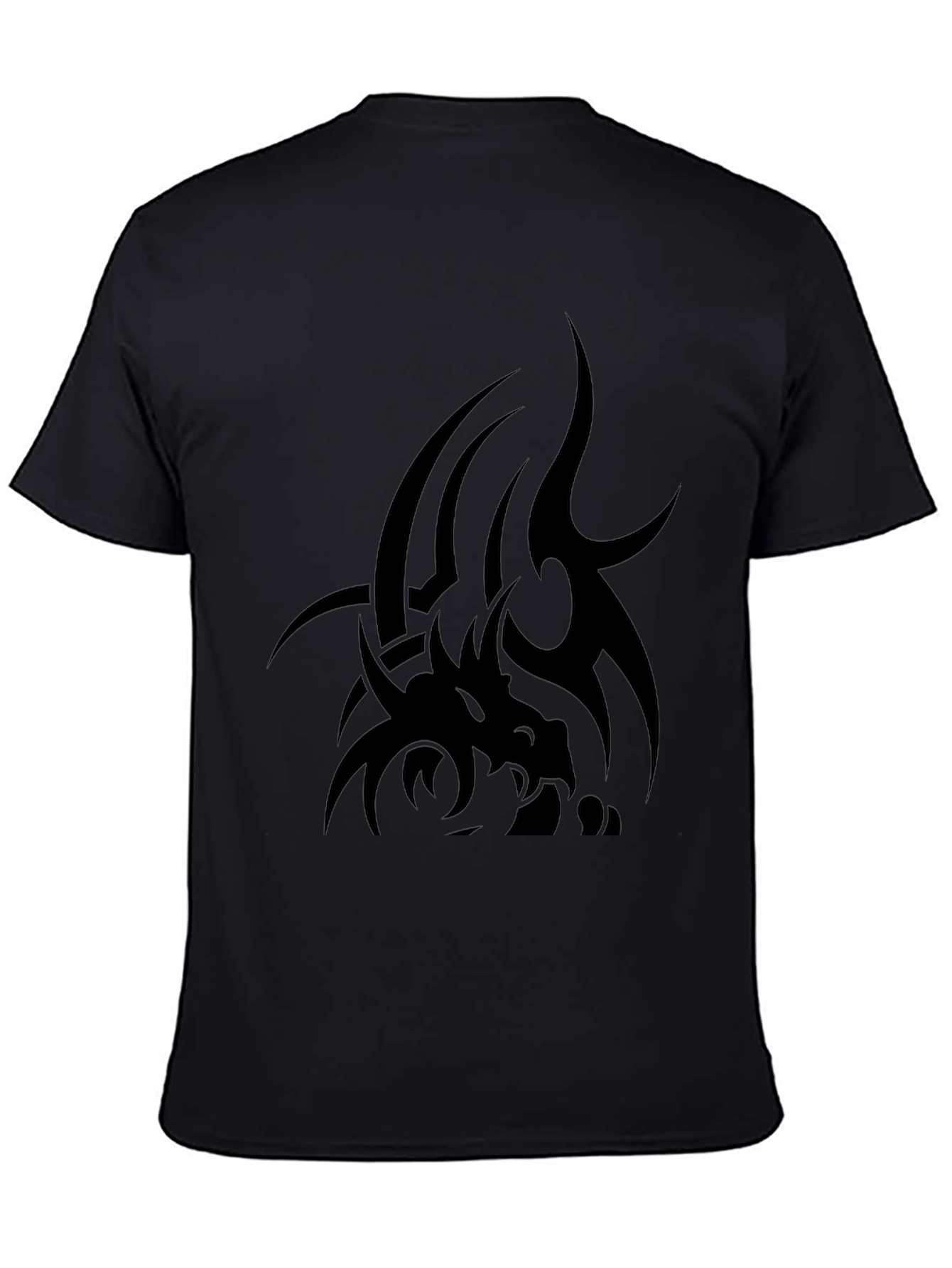 Black Tribal Dragon Graphic Tee