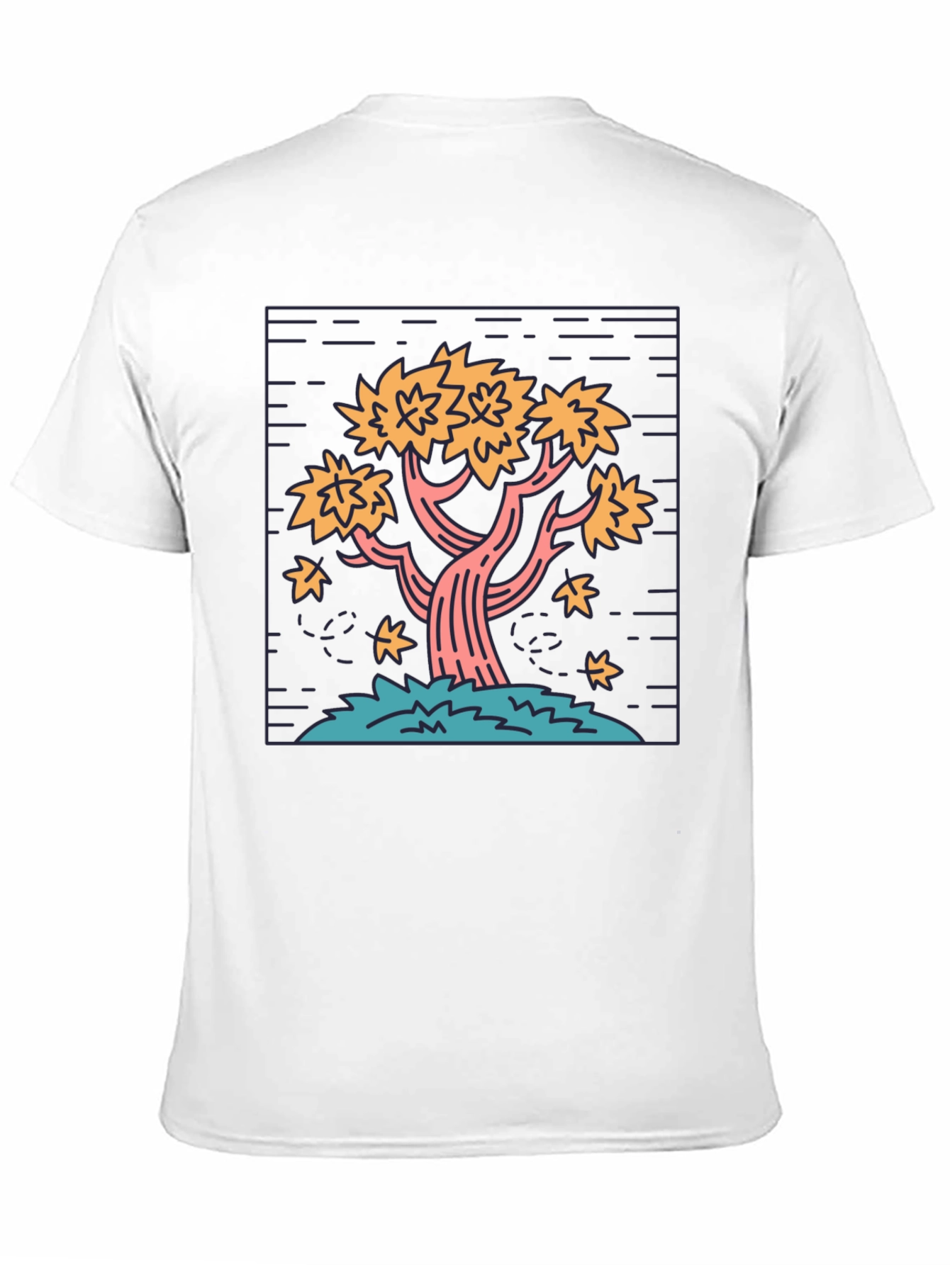 Retro Tree Graphic Tee - Black Cotton Comfort