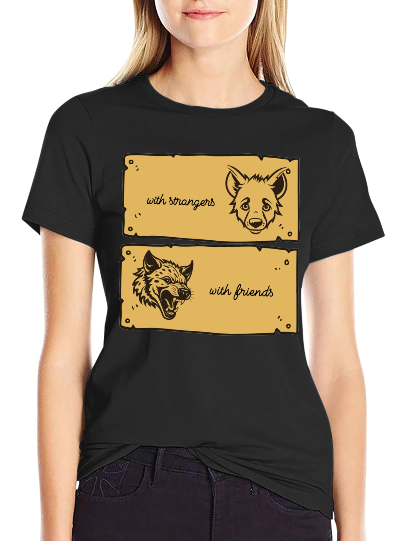 Hyena Mood T-Shirt - Strangers vs Friends