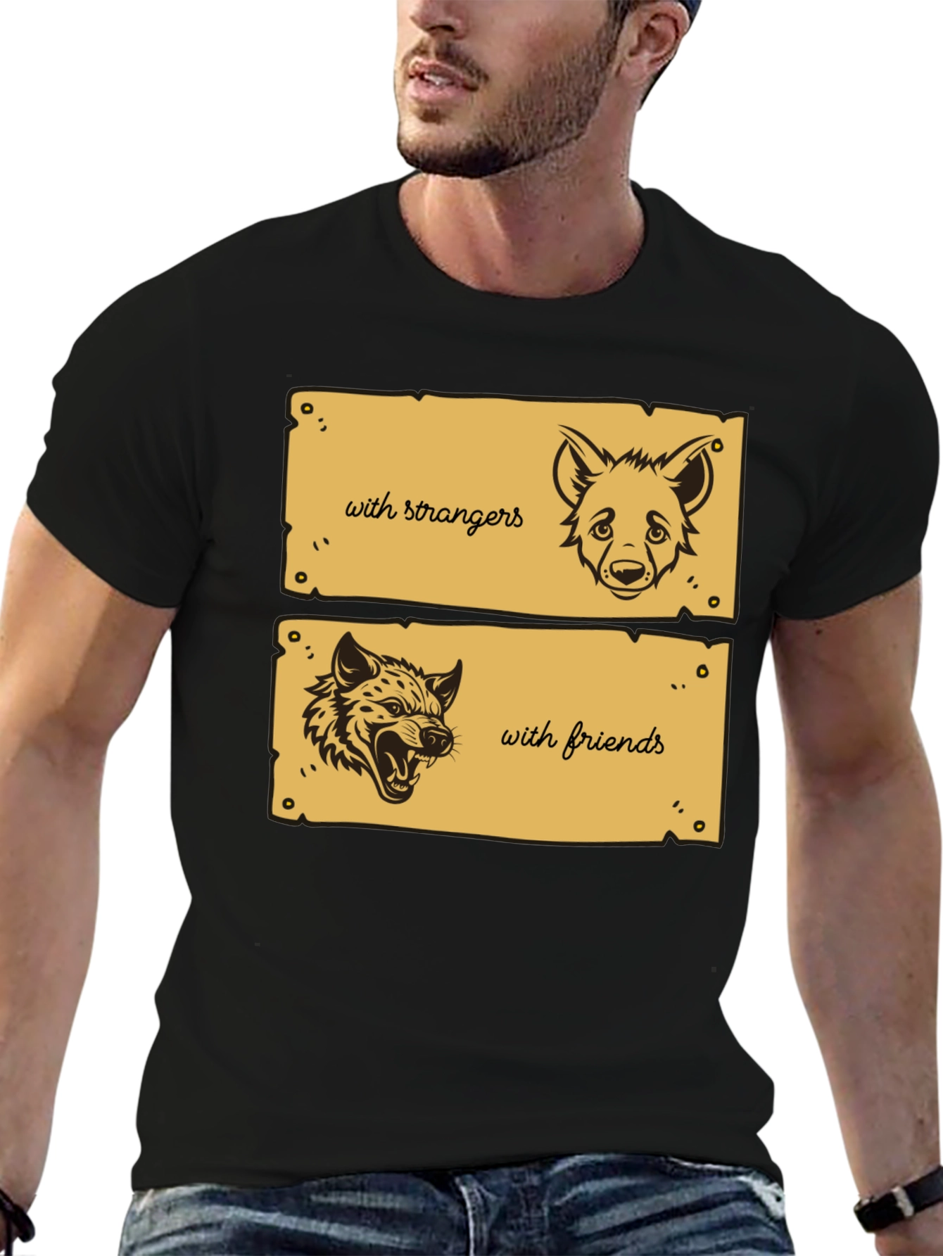 Hyena Mood T-Shirt - Strangers vs Friends