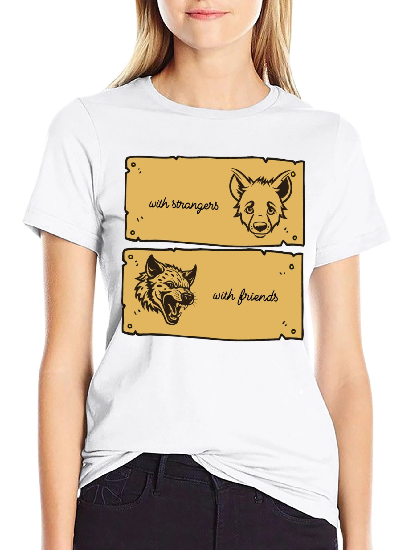 Hyena Mood T-Shirt - Strangers vs Friends