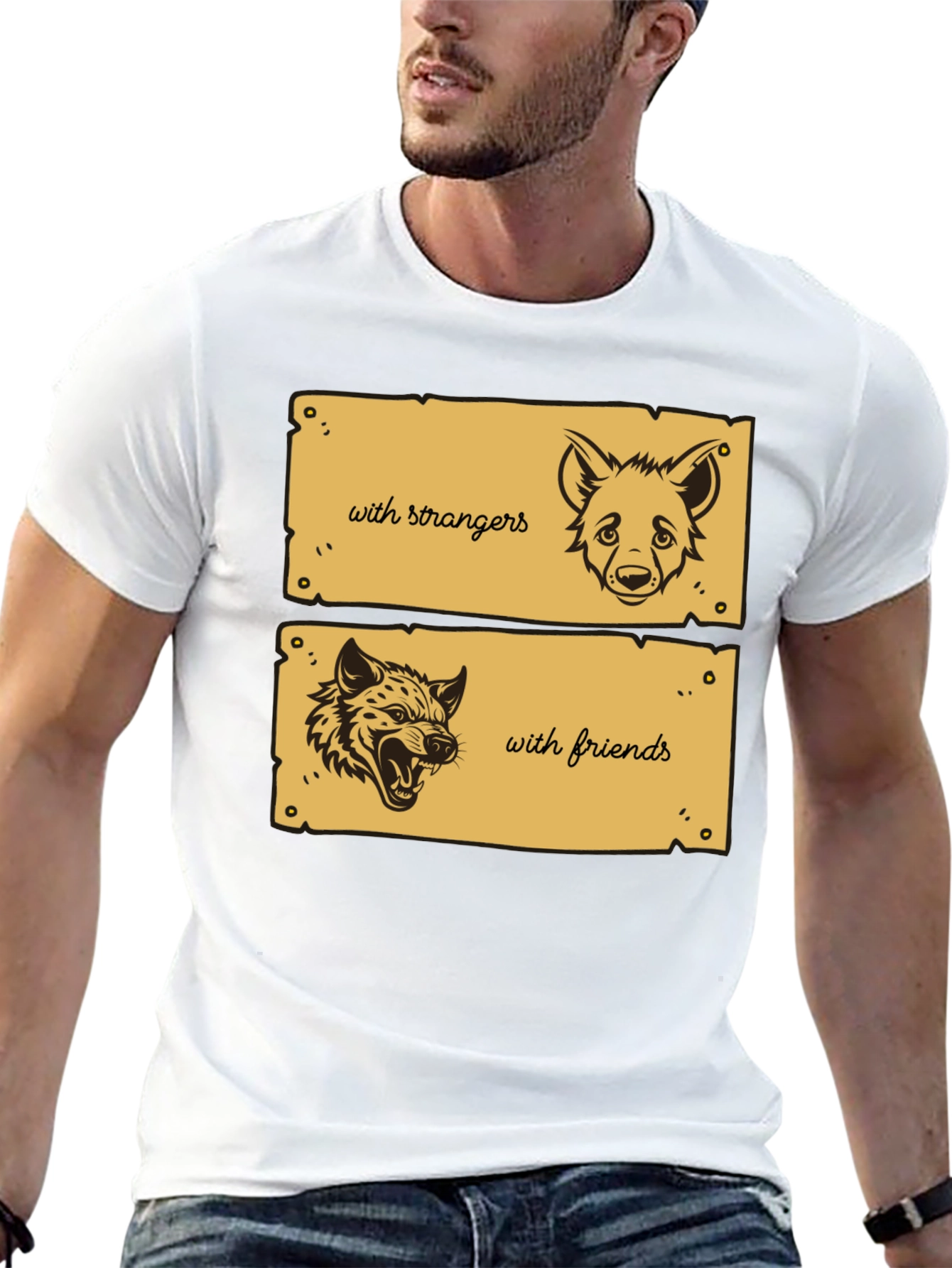 Hyena Mood T-Shirt - Strangers vs Friends