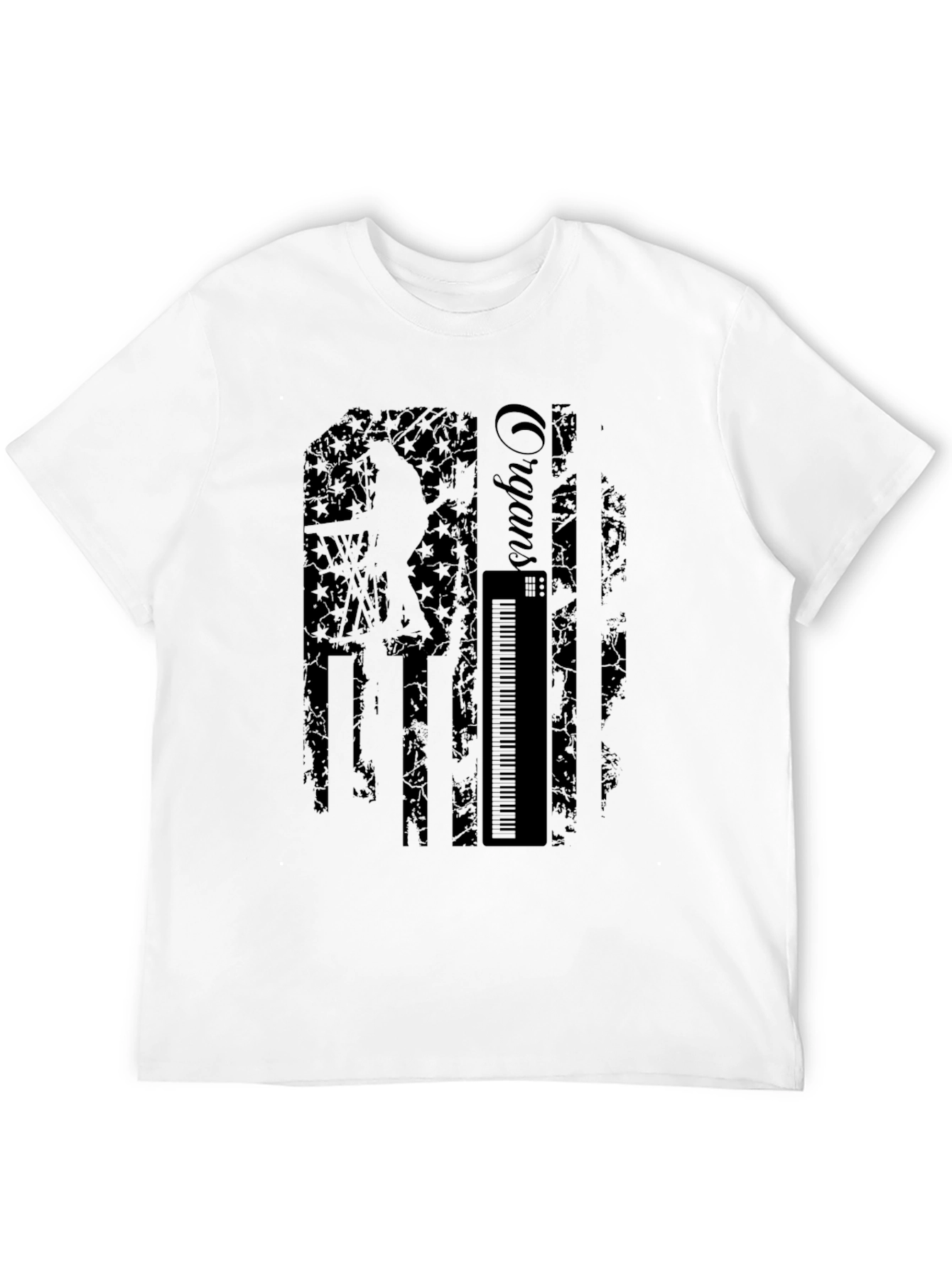 Organist Black T-Shirt - Music Instrument