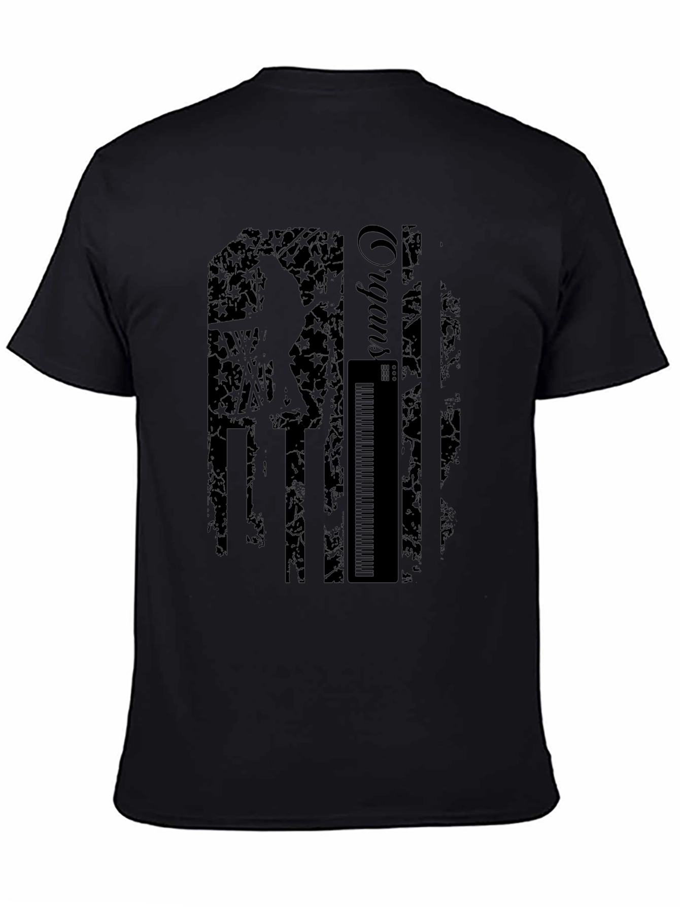 Organist Black T-Shirt - Music Instrument