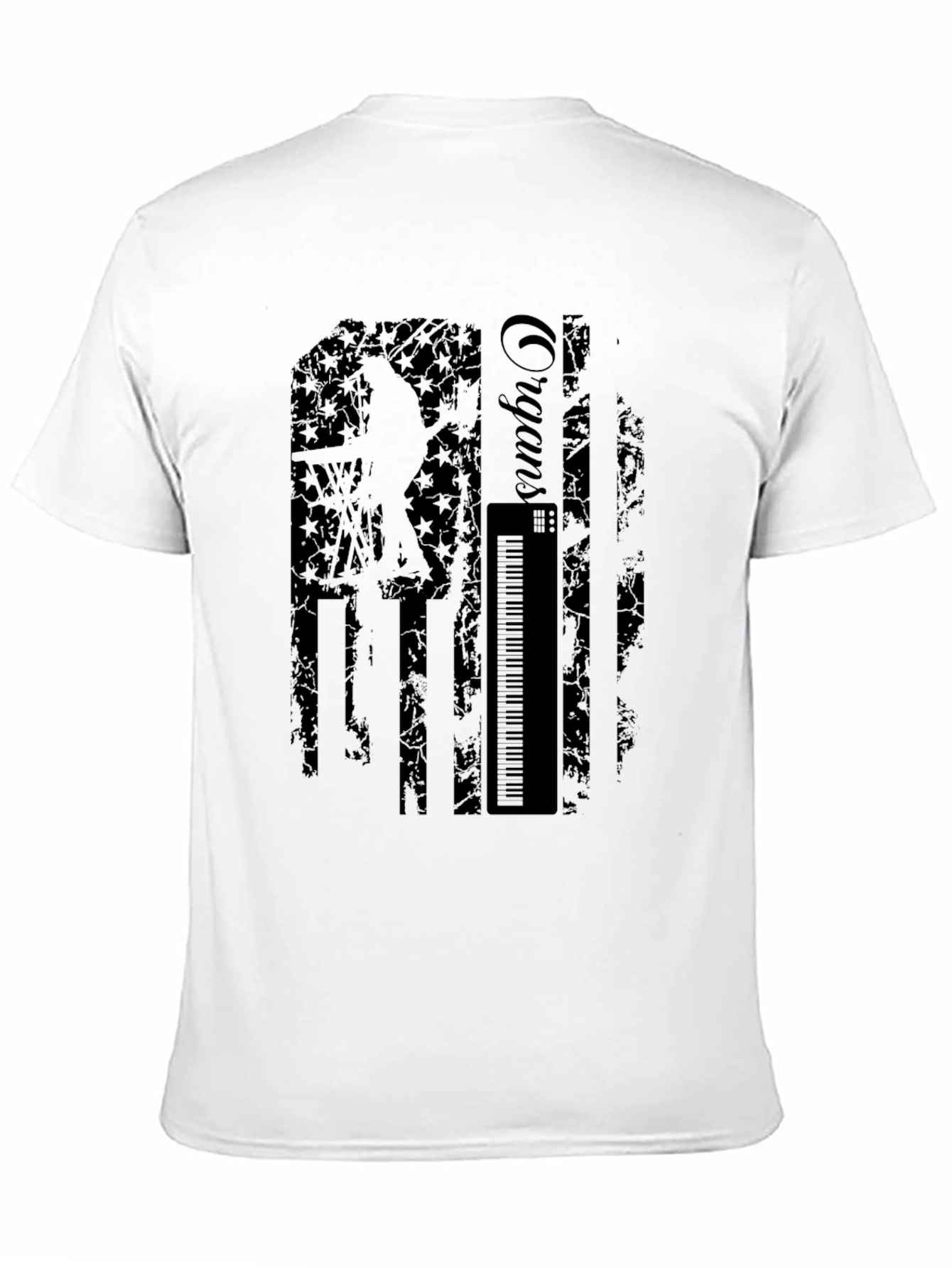 Organist Black T-Shirt - Music Instrument