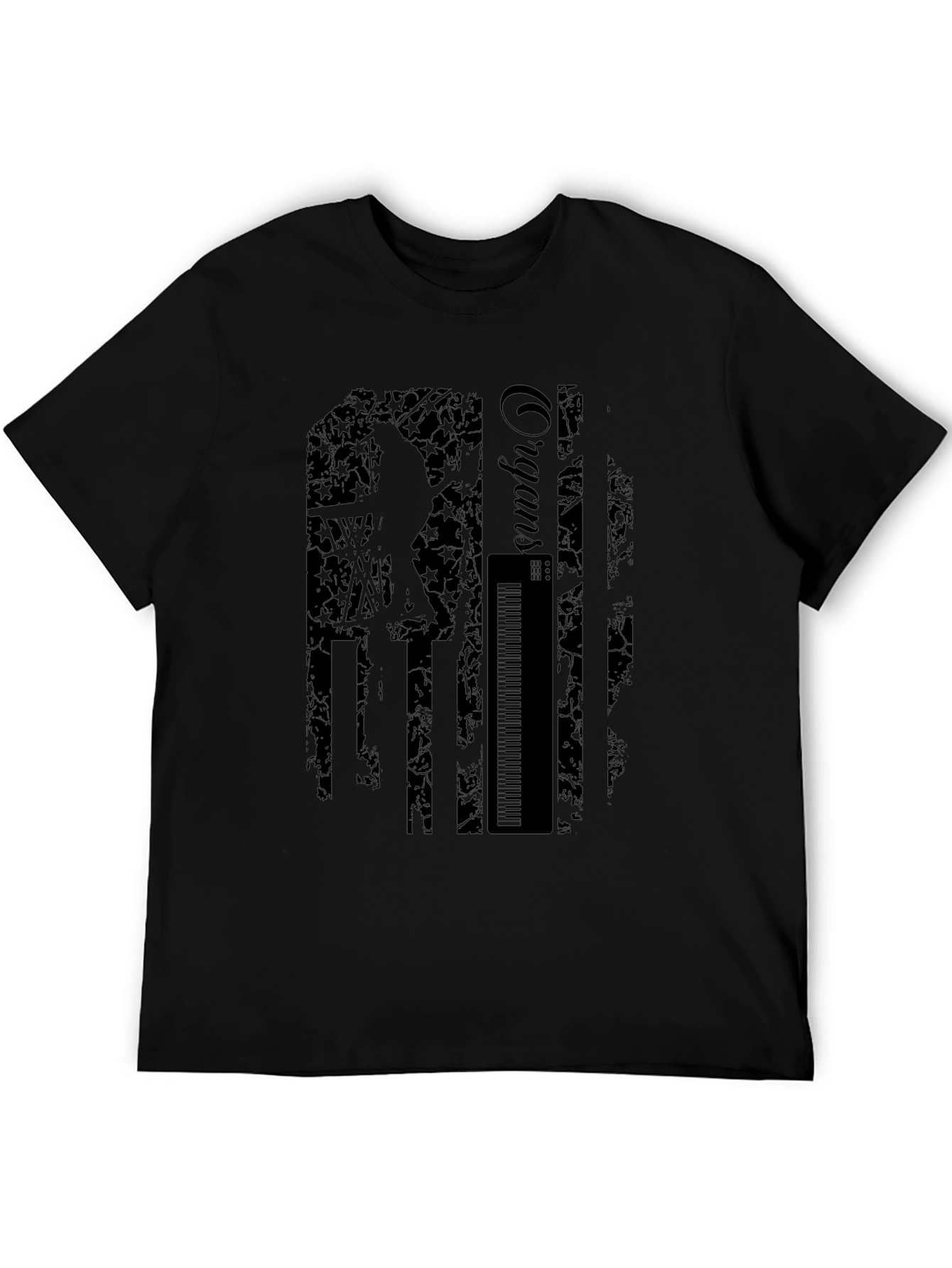Organist Black T-Shirt - Music Instrument