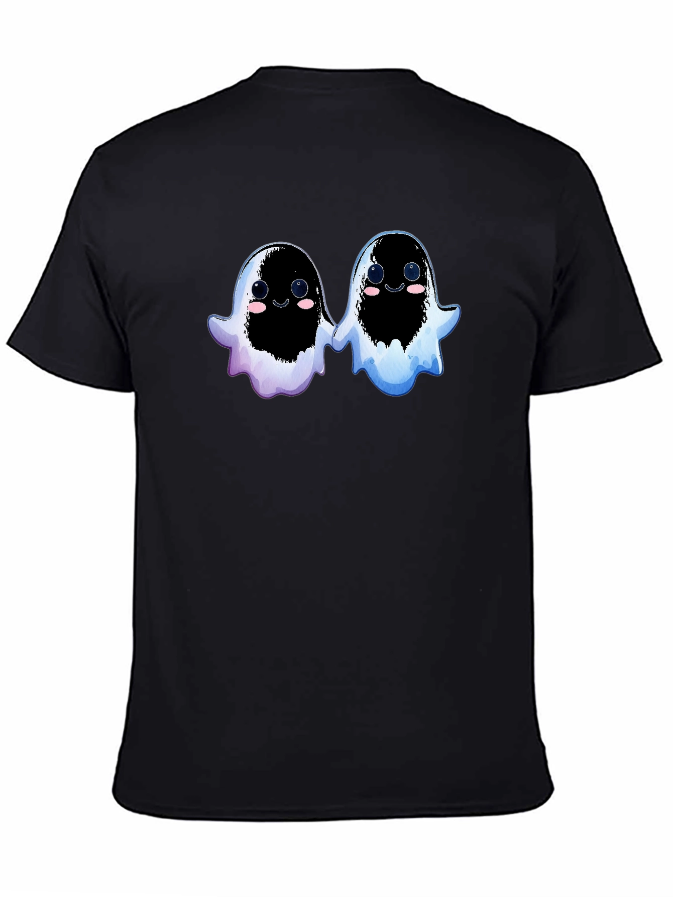Cute Ghostly Duo Black T-Shirt