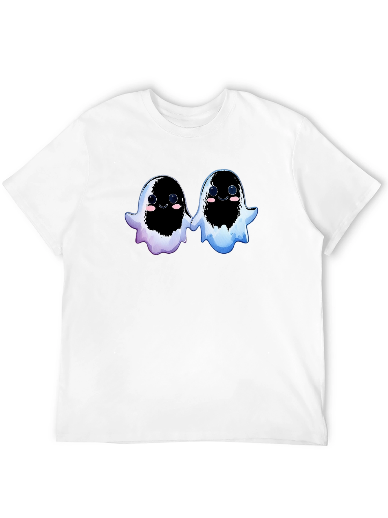 Cute Ghostly Duo Black T-Shirt