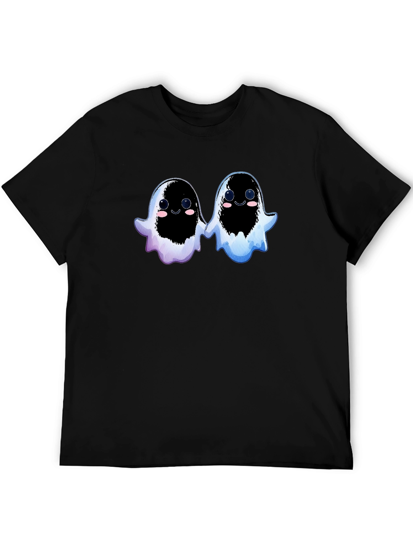 Cute Ghostly Duo Black T-Shirt