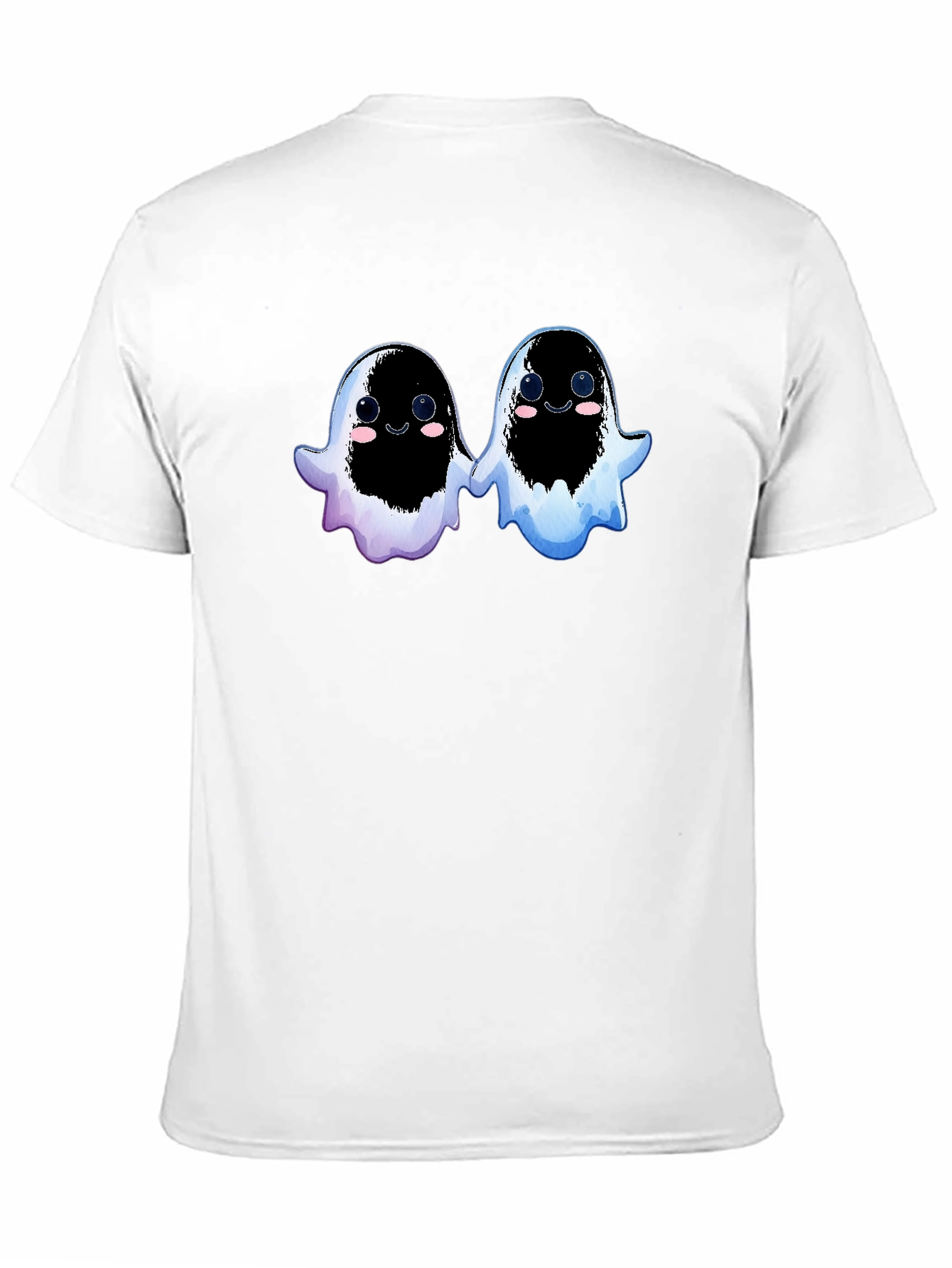 Cute Ghostly Duo Black T-Shirt