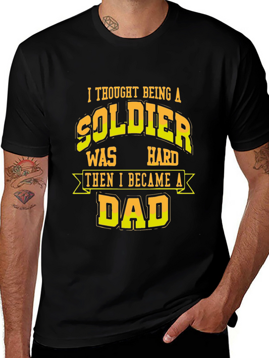 Soldier to Dad Funny Graphic Tee - Fathers Day Gift