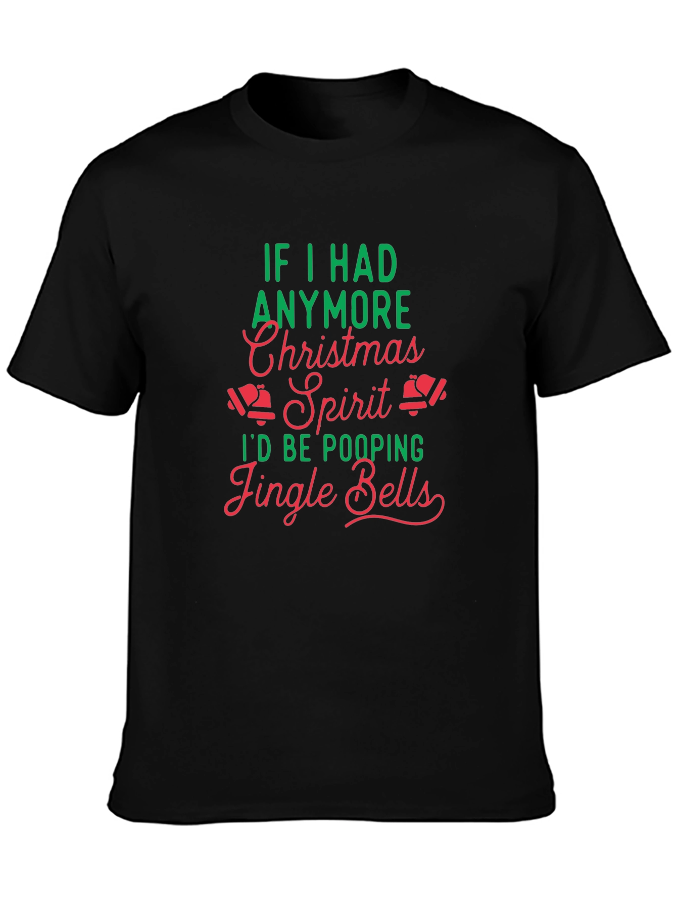 Funny Christmas Spirit Jingle Bells Graphic T-Shirt