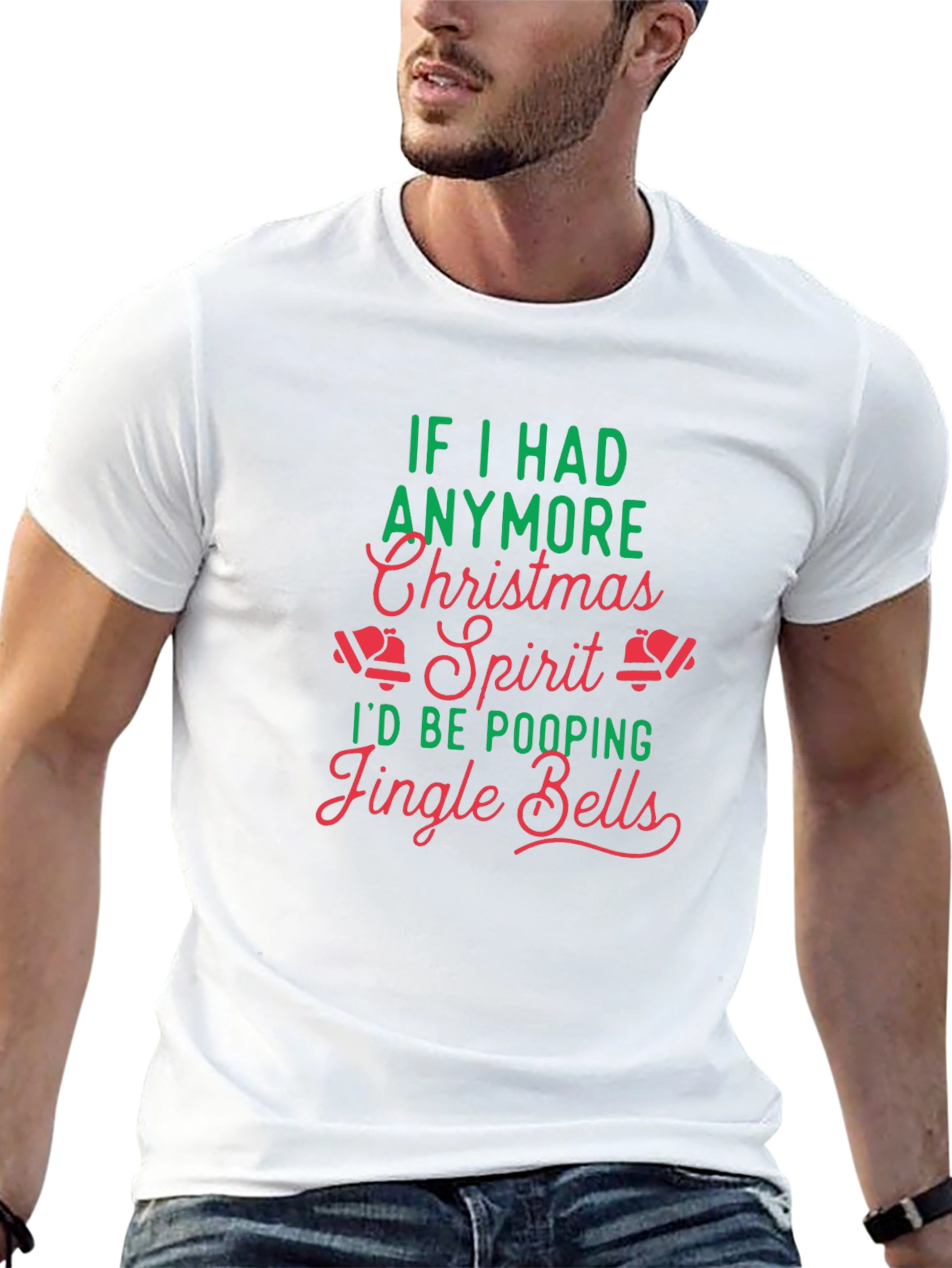 Funny Christmas Spirit Jingle Bells Graphic T-Shirt
