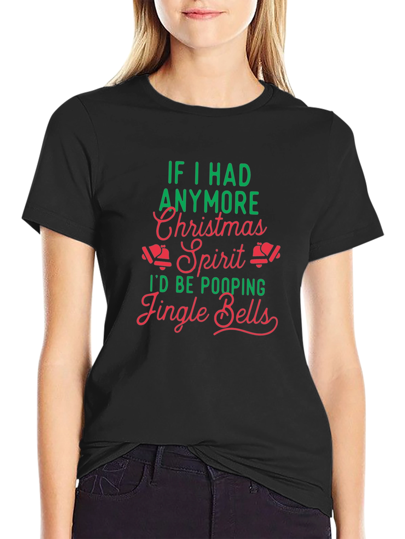 Funny Christmas Spirit Jingle Bells Graphic T-Shirt