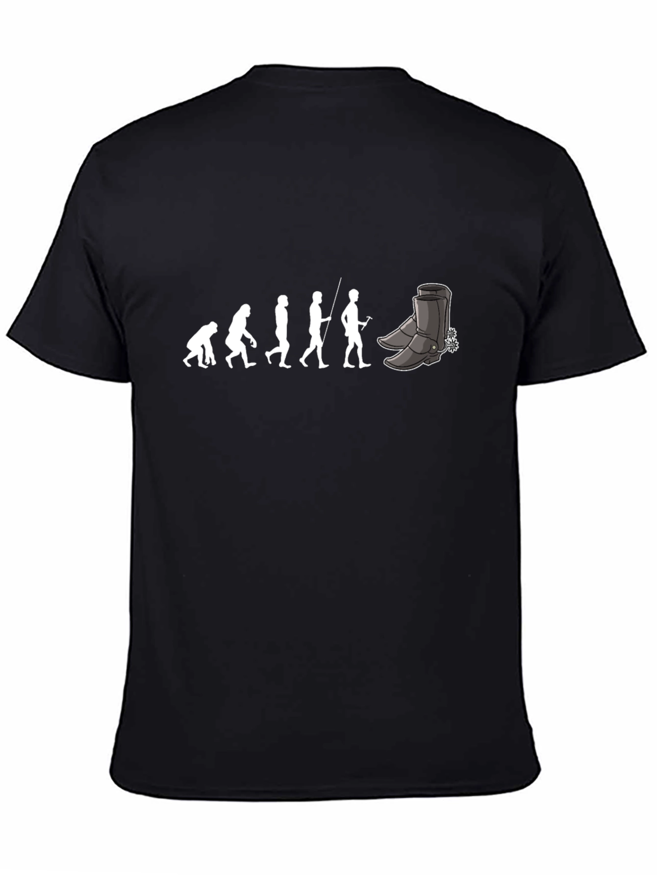 Evolution Cowboy Boots Graphic Tee - Black