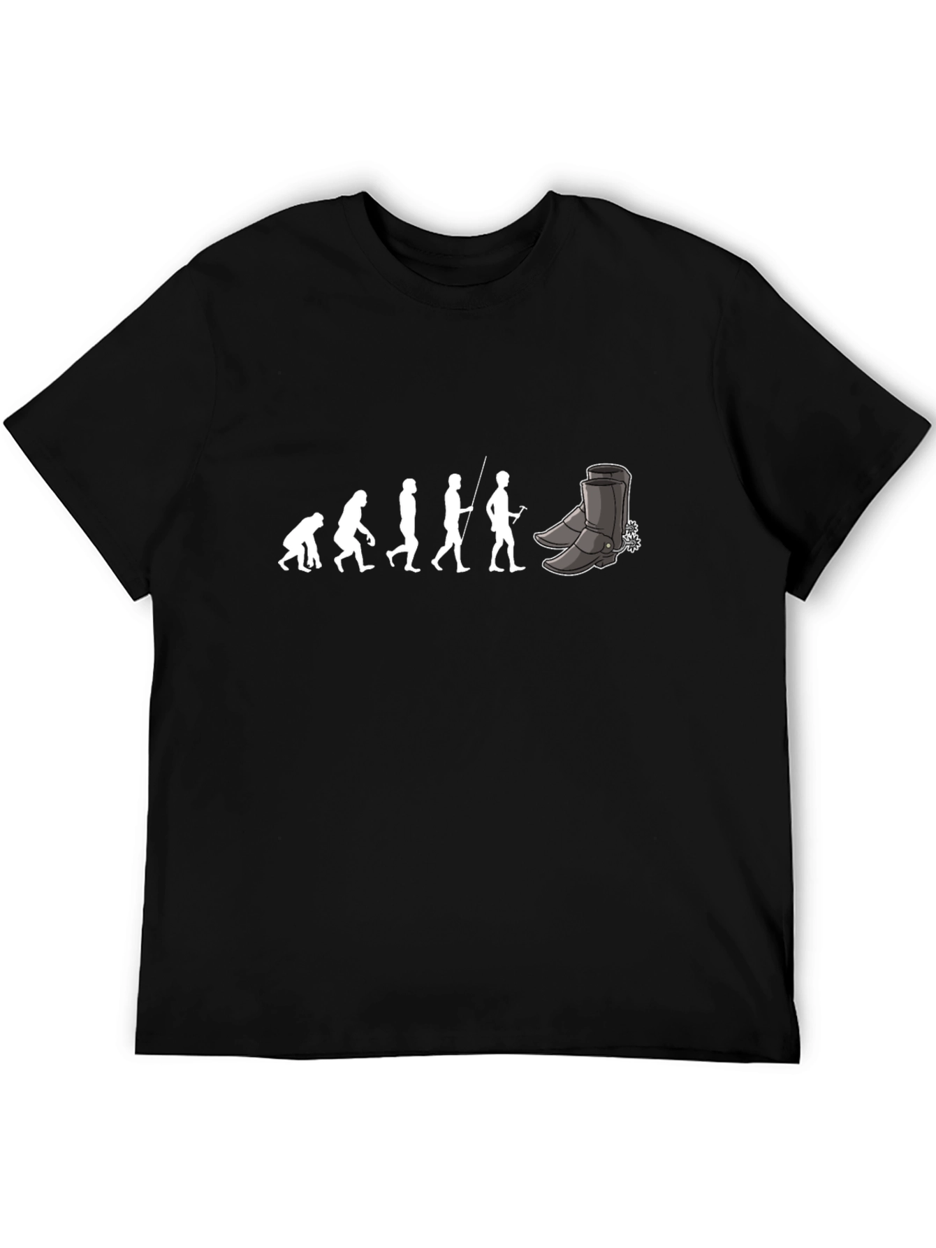 Evolution Cowboy Boots Graphic Tee - Black