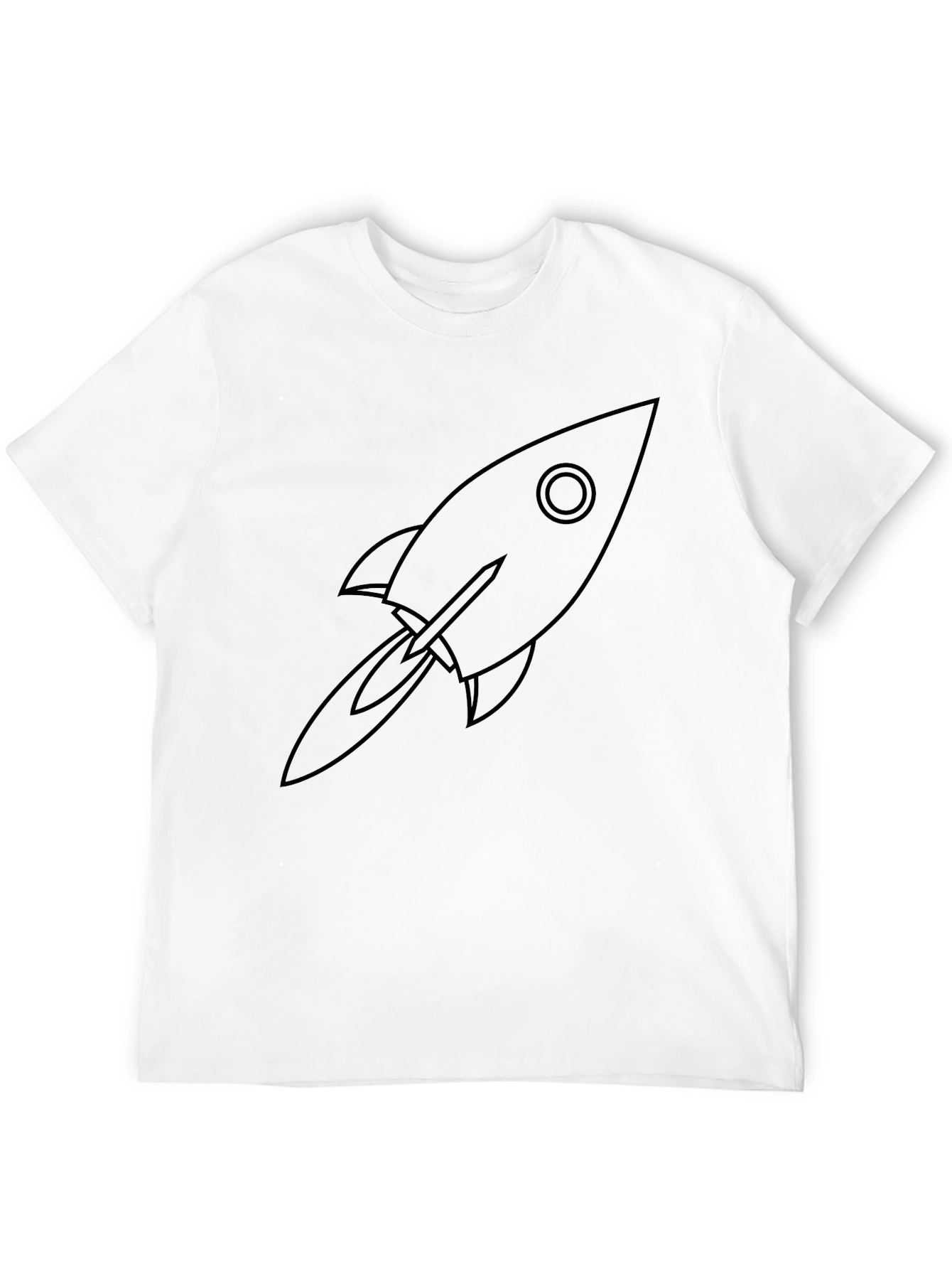 Rocket Graphic Black T-Shirt - Blast Off in Style!