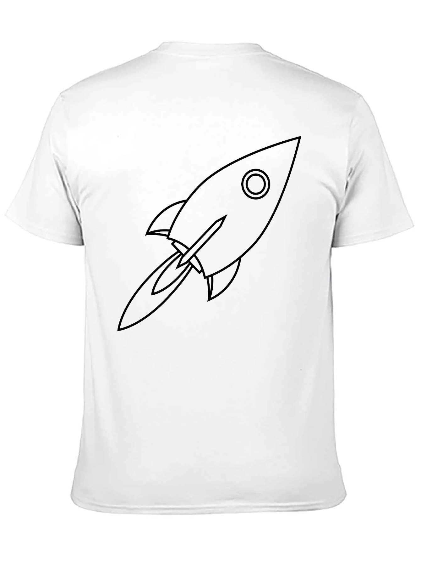 Rocket Graphic Black T-Shirt - Blast Off in Style!