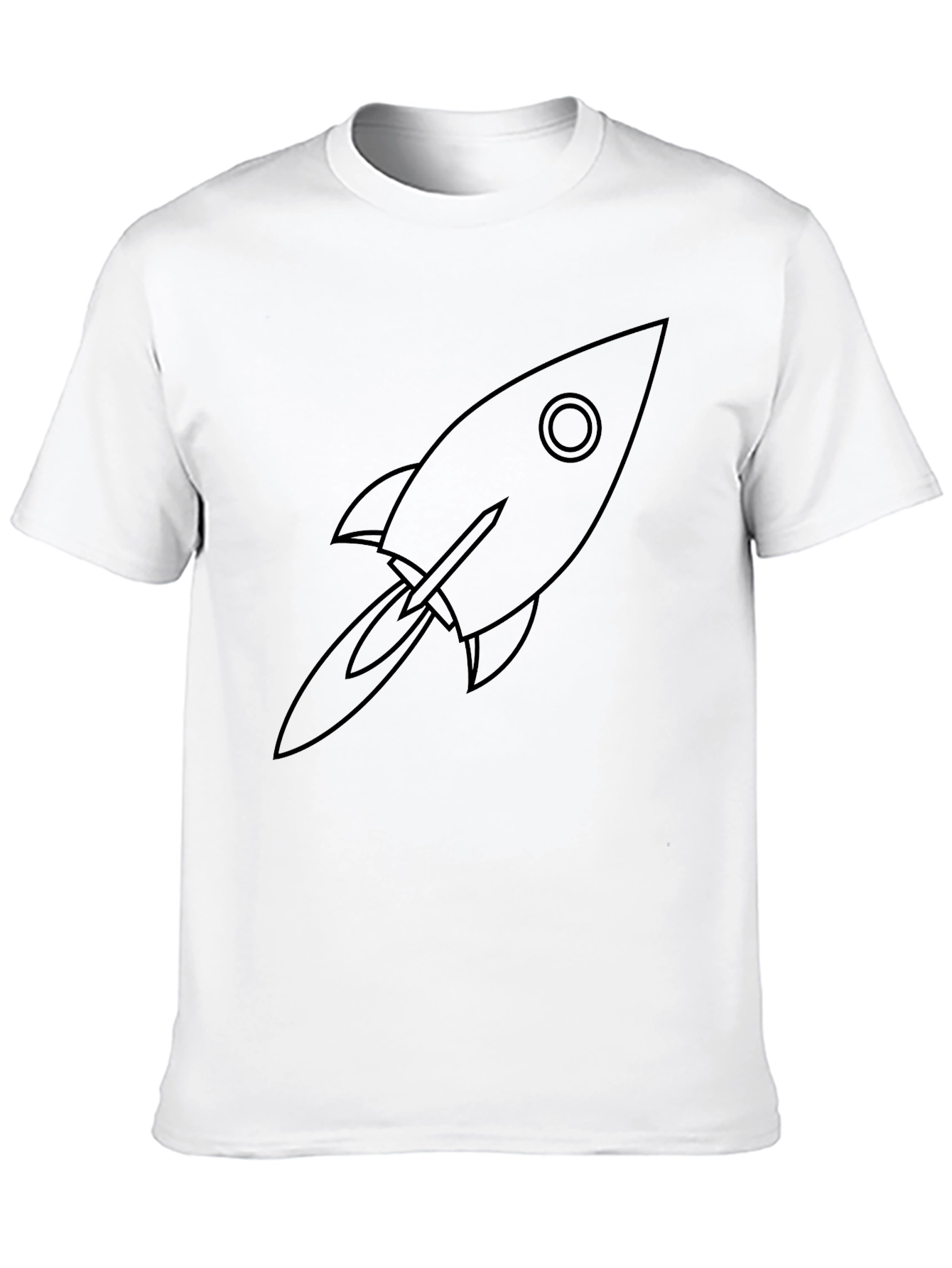 Rocket Graphic Black T-Shirt - Blast Off in Style!