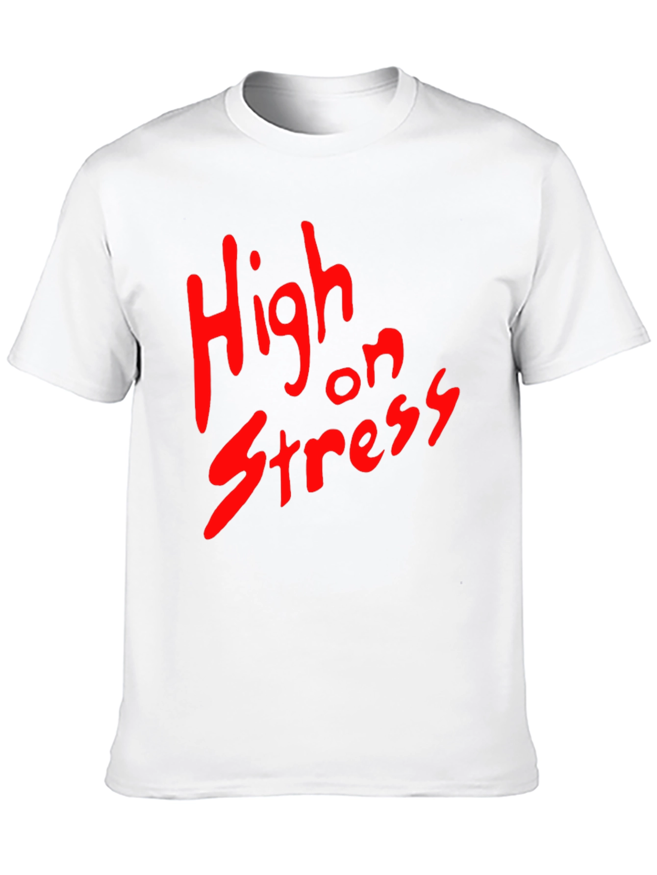High on Stress T-Shirt - Black Cotton