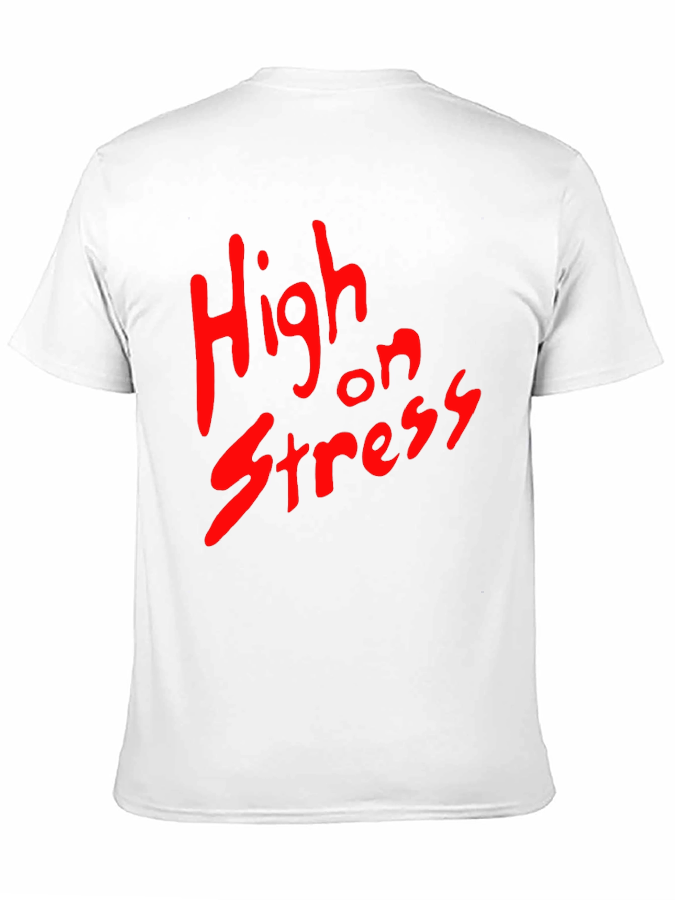 High on Stress T-Shirt - Black Cotton