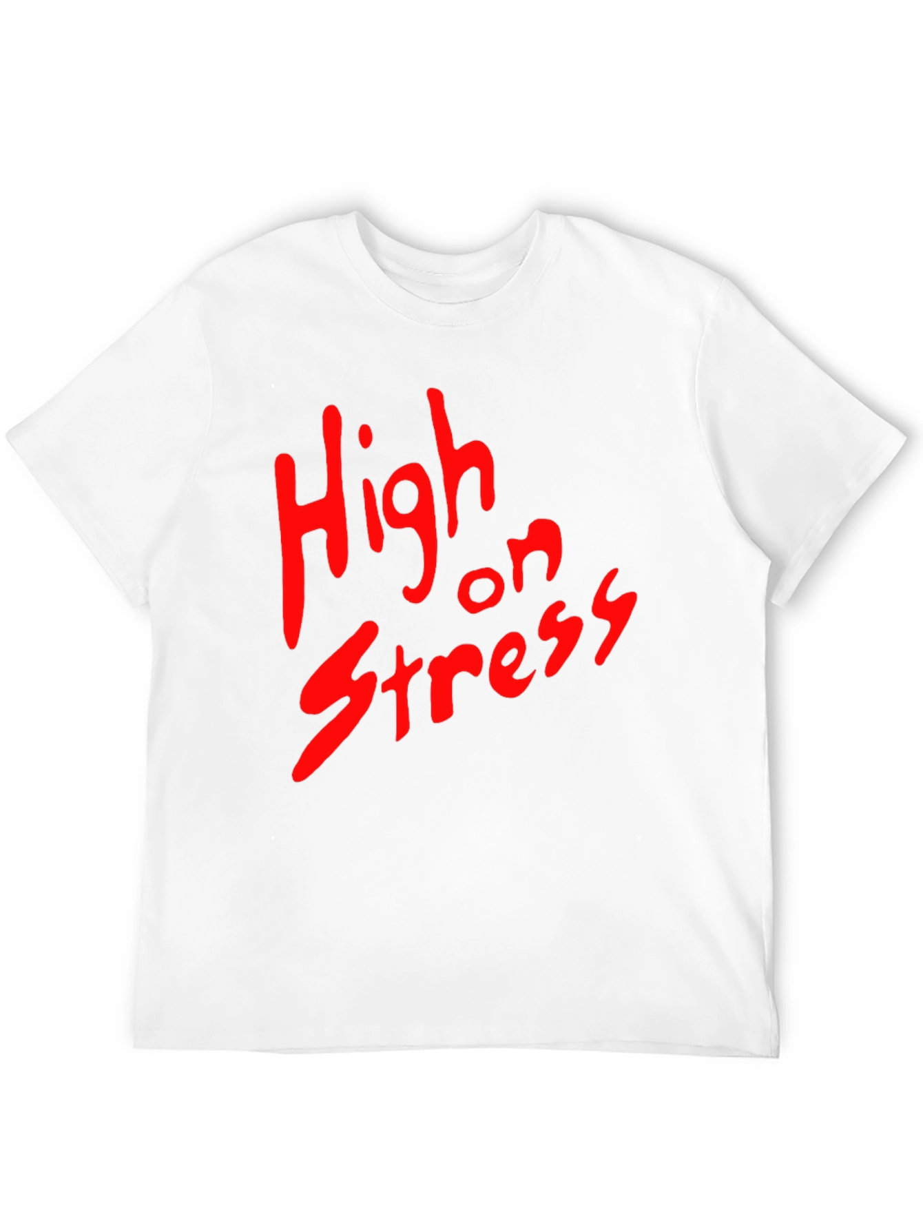High on Stress T-Shirt - Black Cotton