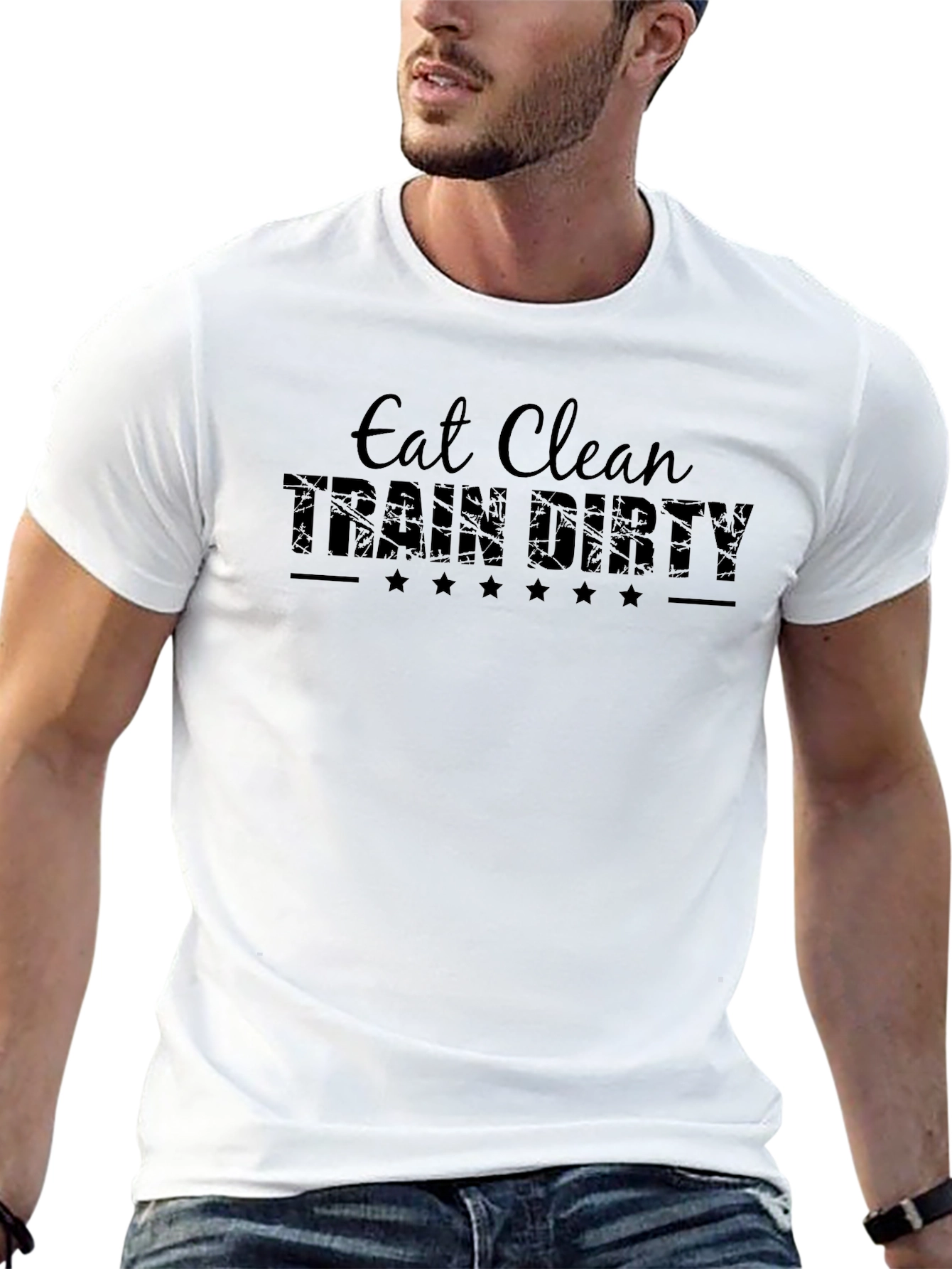 Eat Clean Train Dirty Black T-Shirt