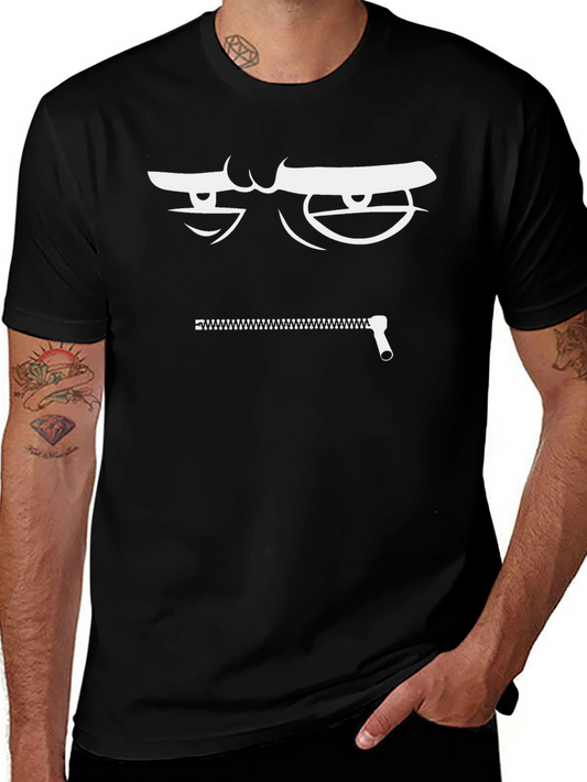Zipper Mouth Graphic T-Shirt