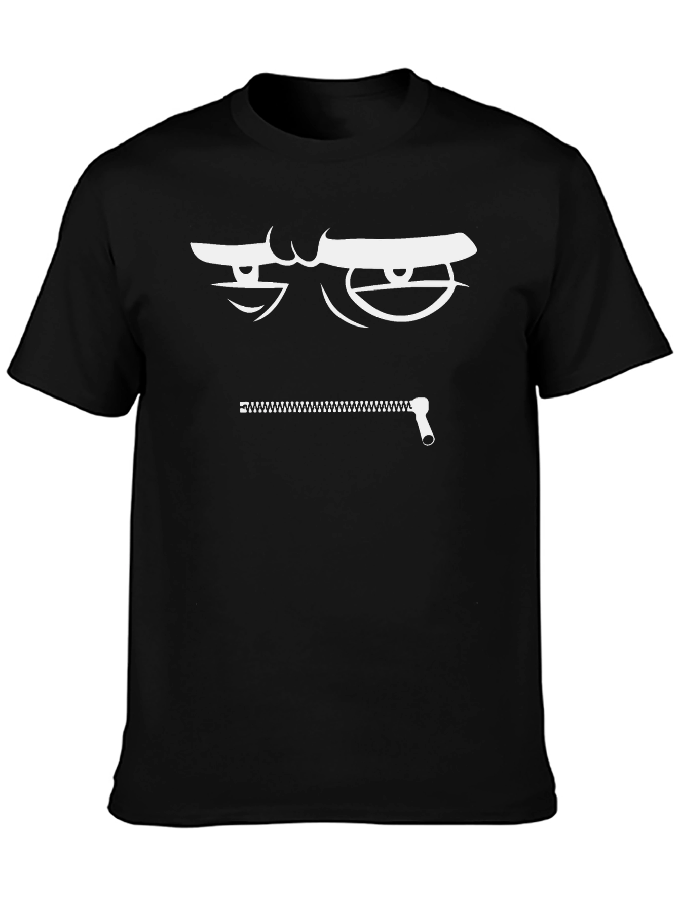 Zipper Mouth Graphic T-Shirt