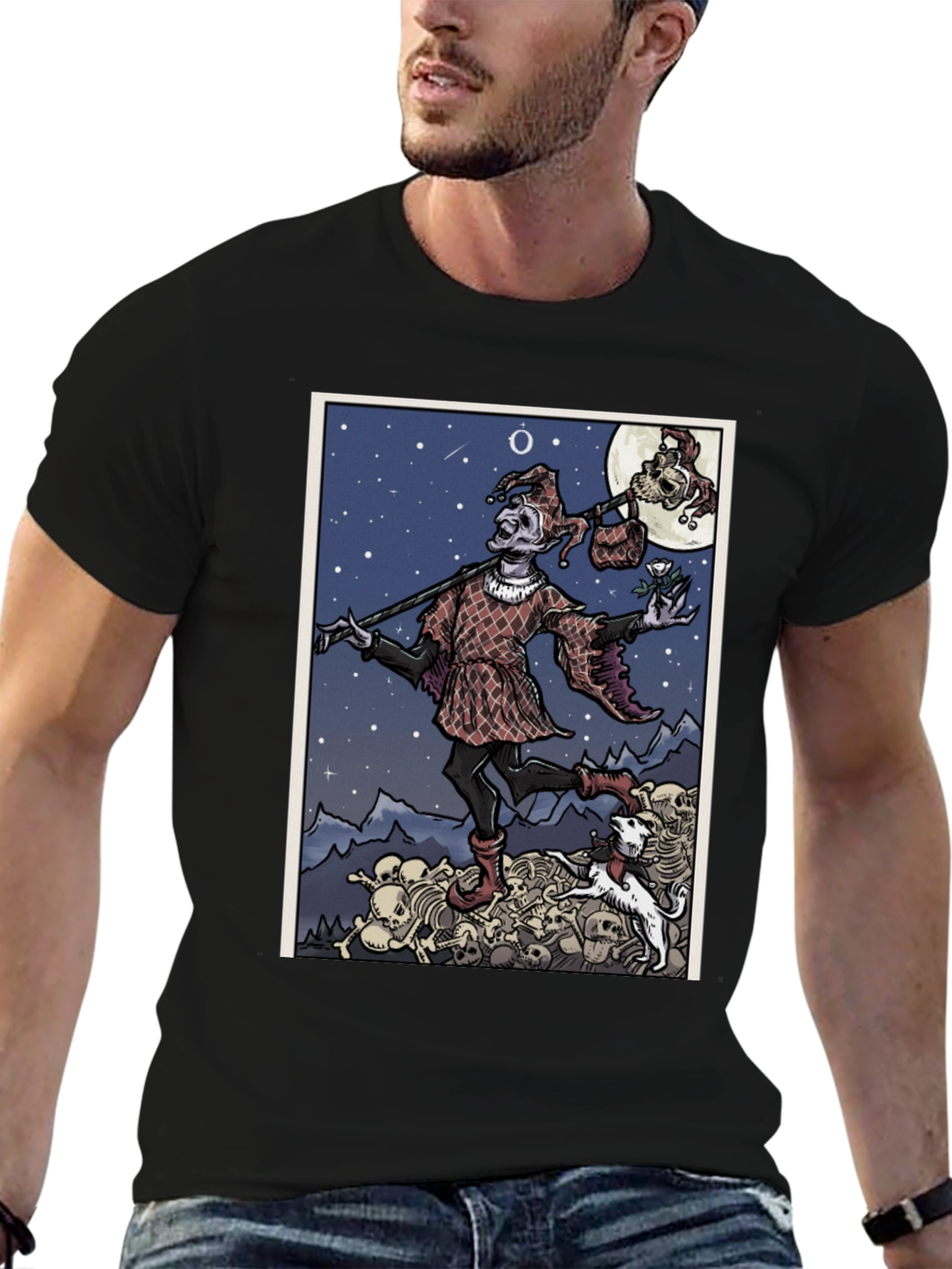 The Fool Tarot Card Graphic Tee - Unique Design